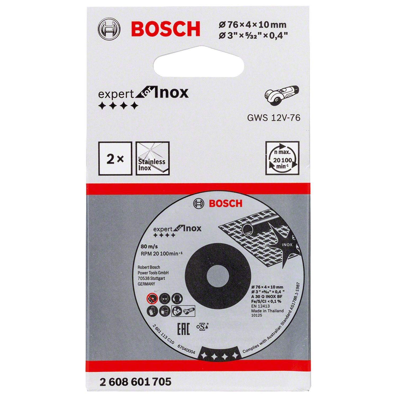 Pack 2 Discos Desb. Expert For Inox (3'') 76x4x10mm - Bosch-3