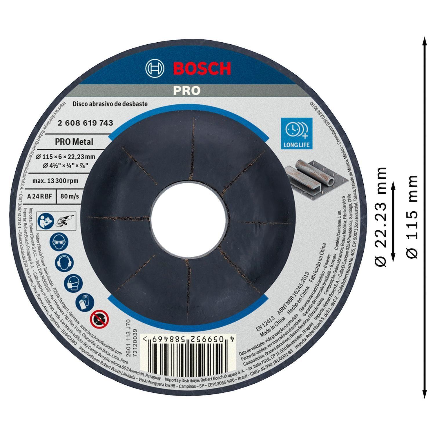 Disco De Desbaste Bosch Standard For Metal 4 1/2'' x 6,0mm-2