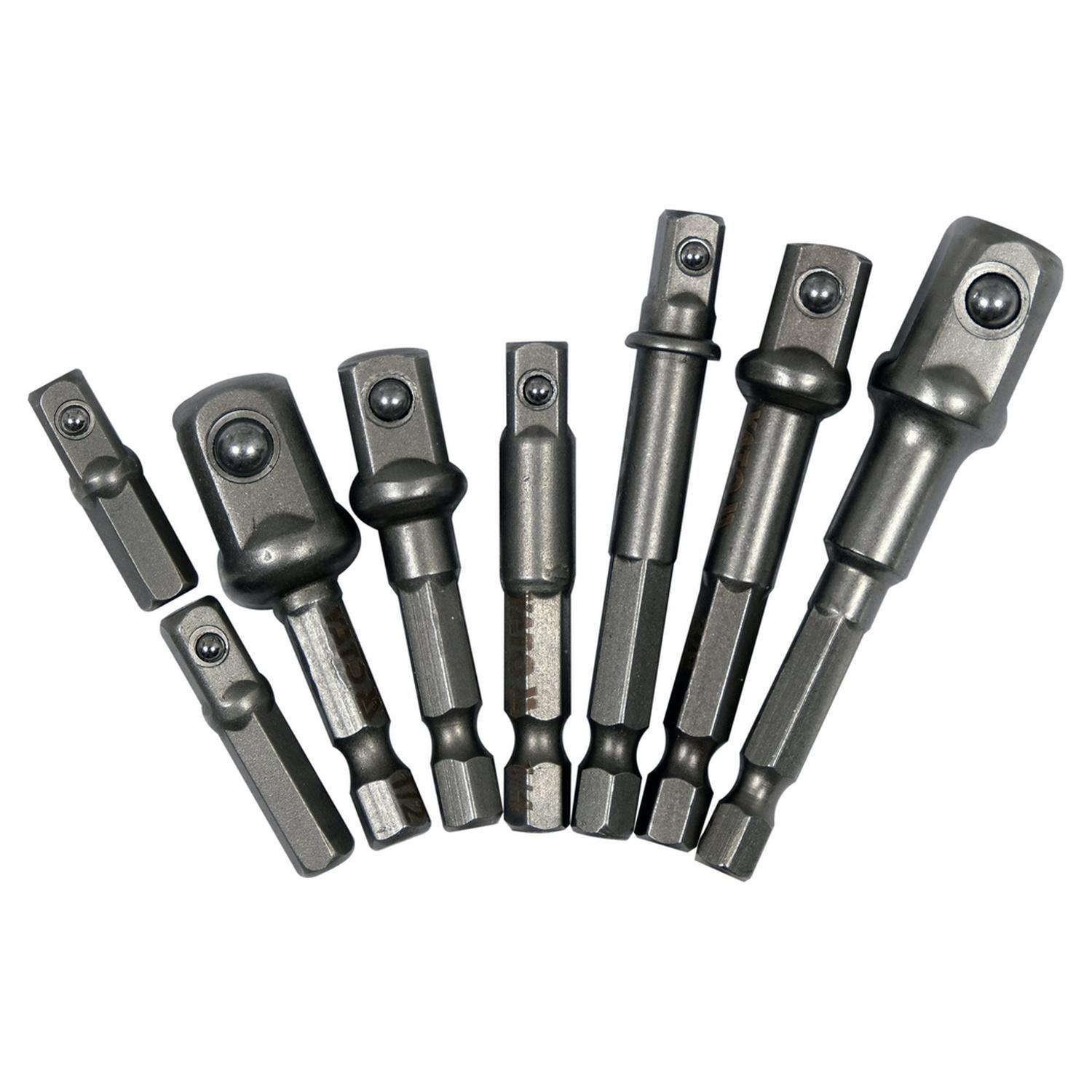 Set 8 Adaptadores HEX a Dados Yato YT-04639 1/4 3/8 1/2-1