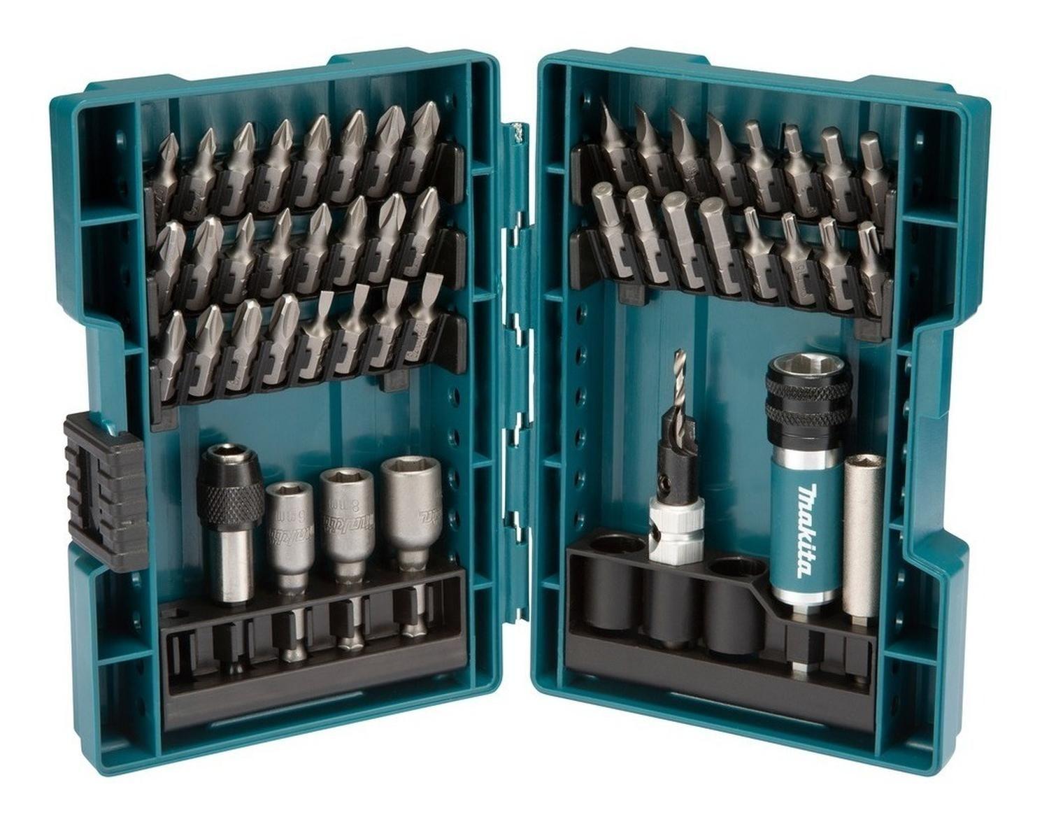 Juego De Puntas, Vasos Y Mandril Guia 47 Pzs. Makita D-73461-0