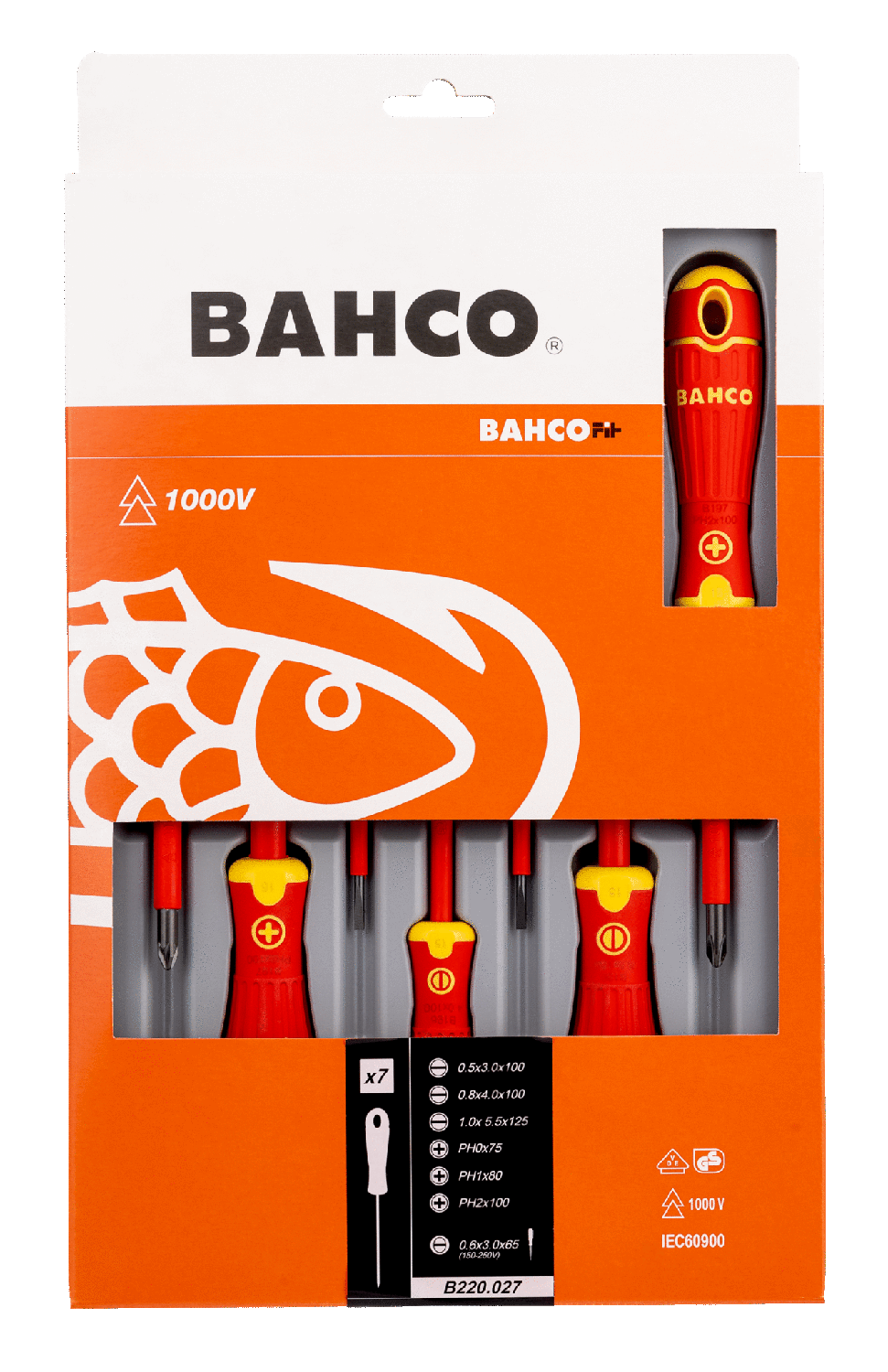 Set Destornilladores Aislados BahcoFit 1.000 V 7 Pzas - Bahco-2