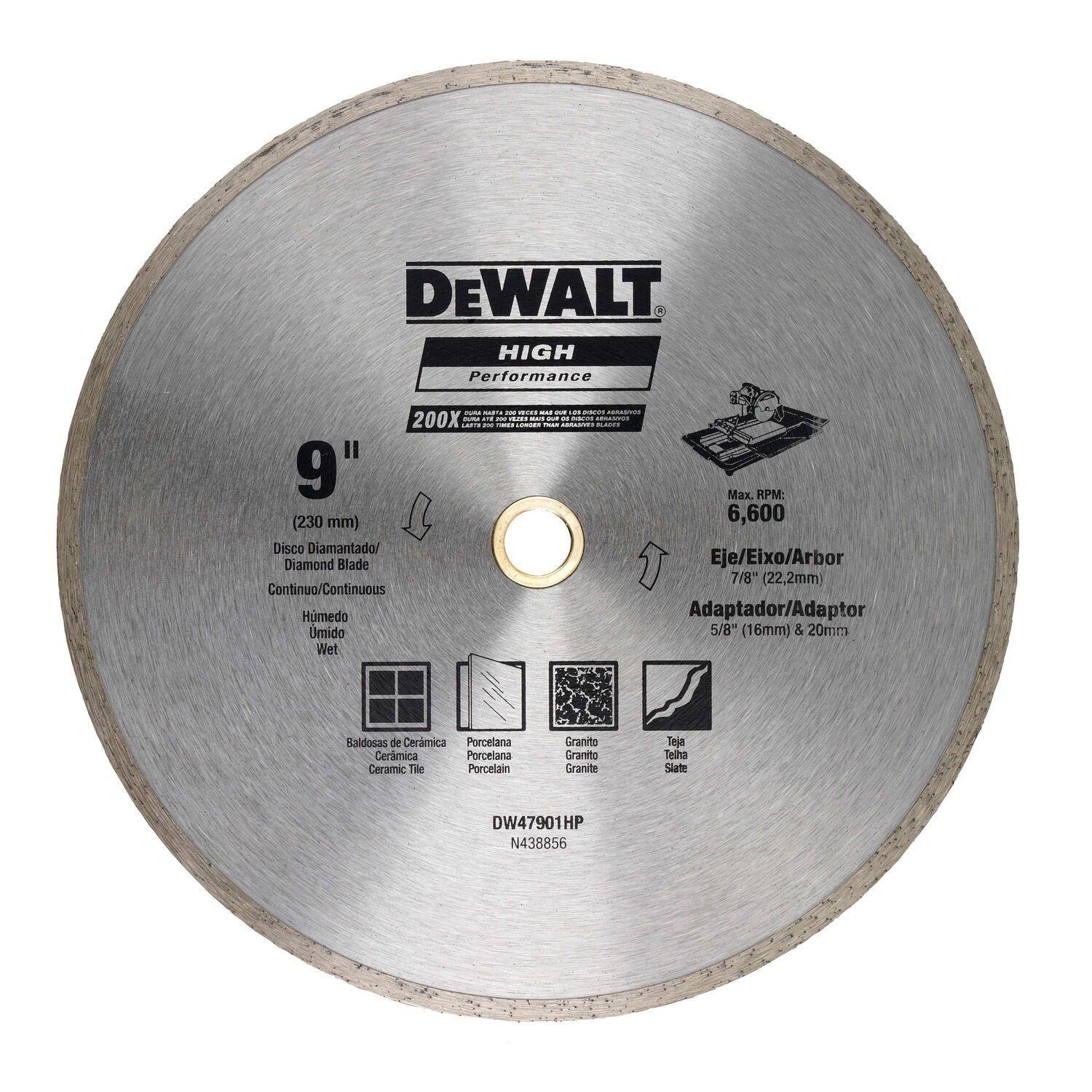 Disco Diamantado DeWalt Borde Continuo 9'' 230mm Concreto HP-0