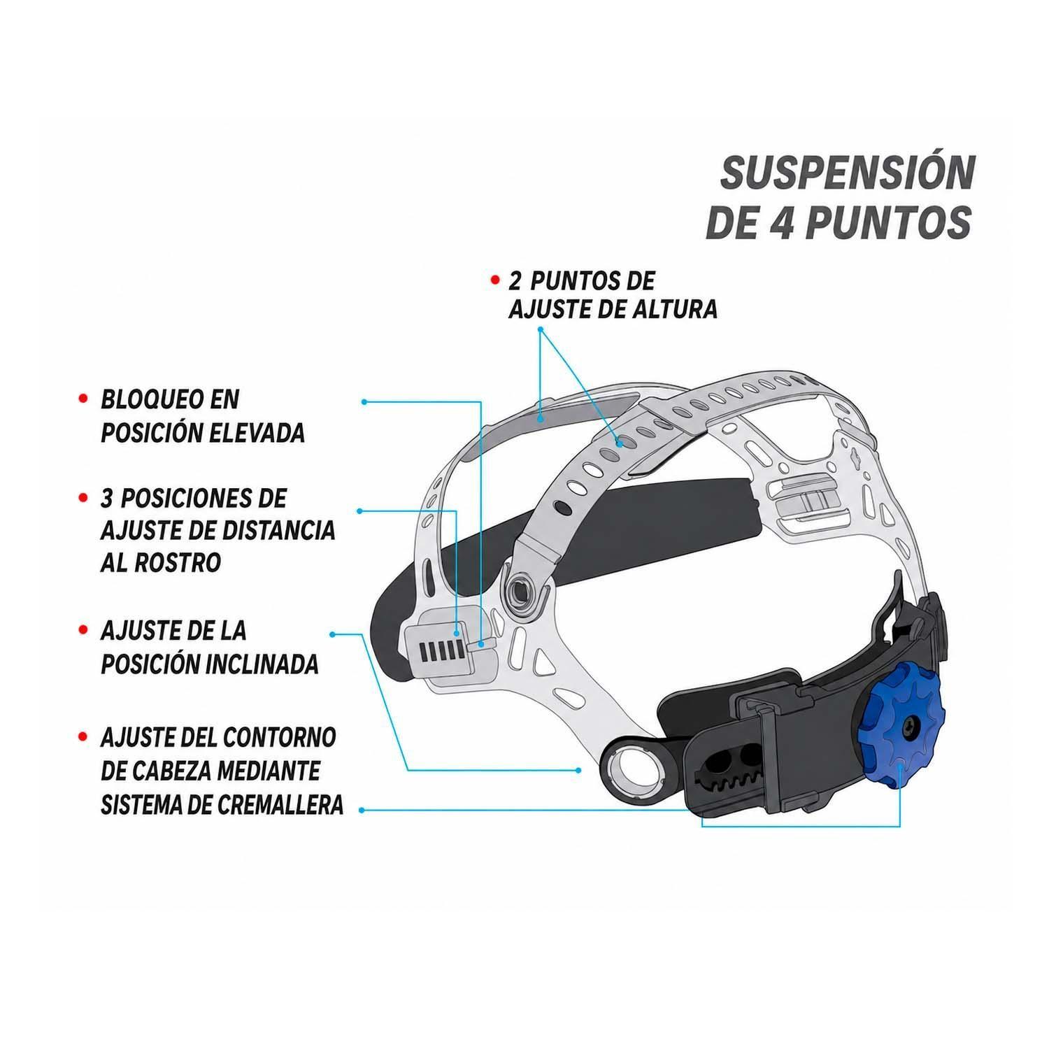 Máscara Soldar Fotosensible Yato YT-73921 DIN 4/5-8/9-13-7