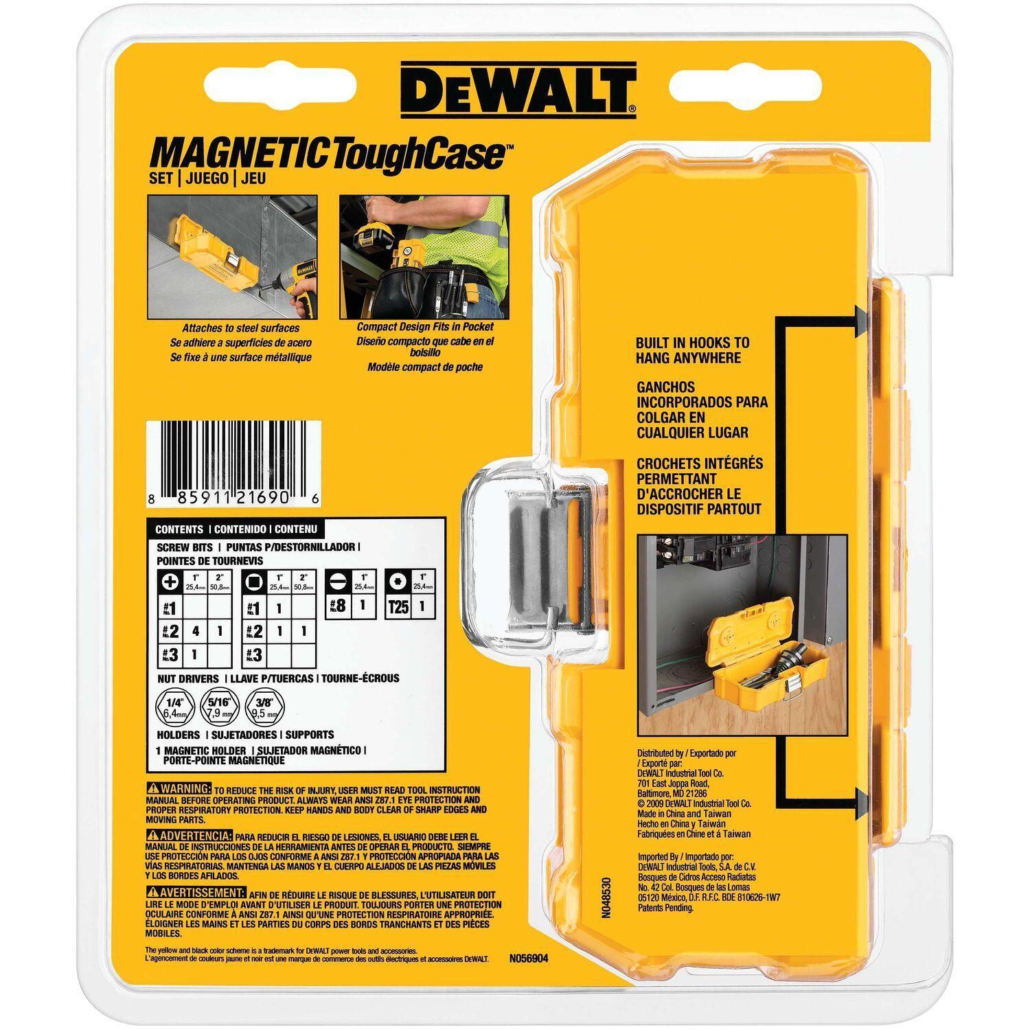 Set Puntas 15 Pzas + Caja Magnética DeWalt DWMTC15-7
