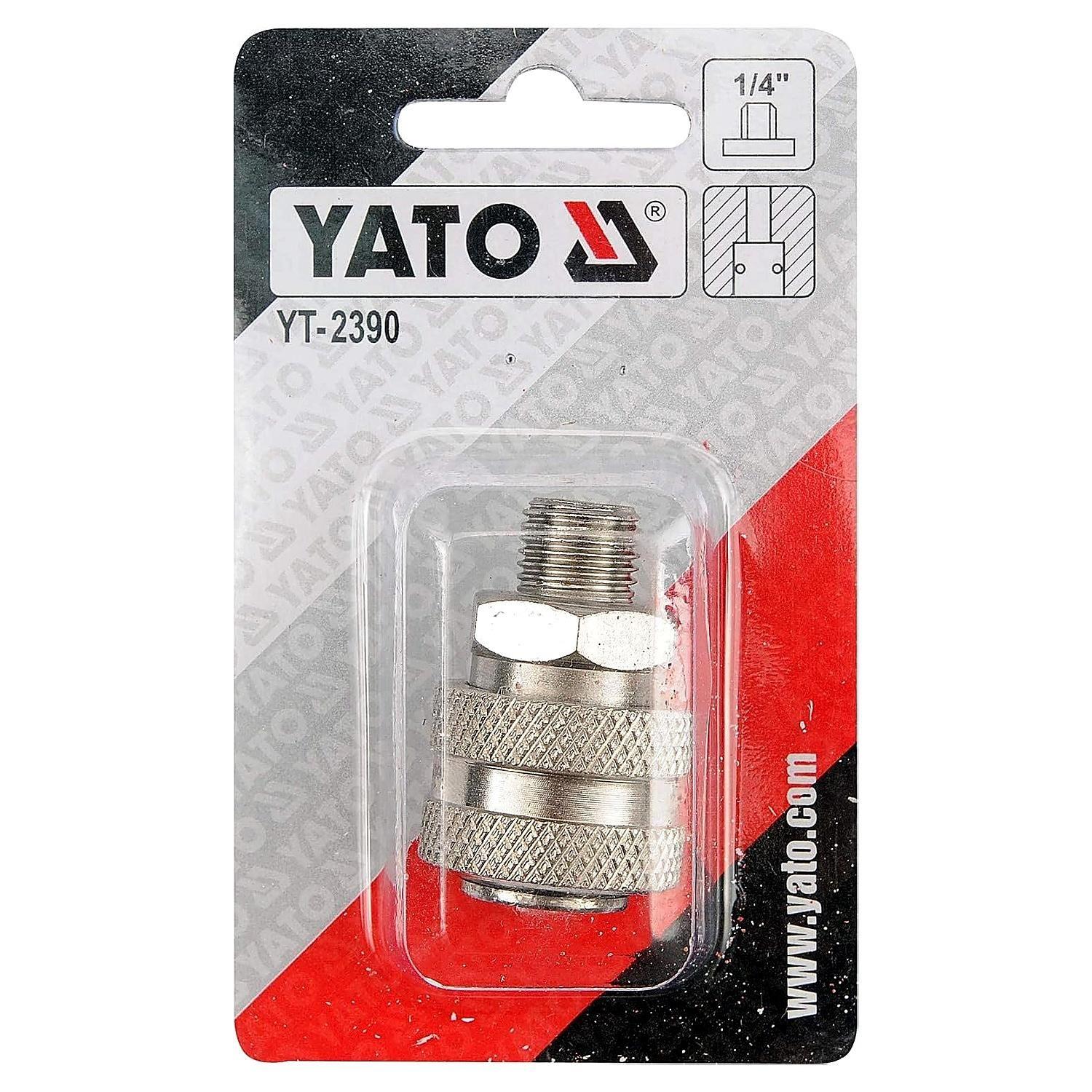 Acople Rápido YATO Hembra Neumático Rosca Macho 1/4" GRD-1