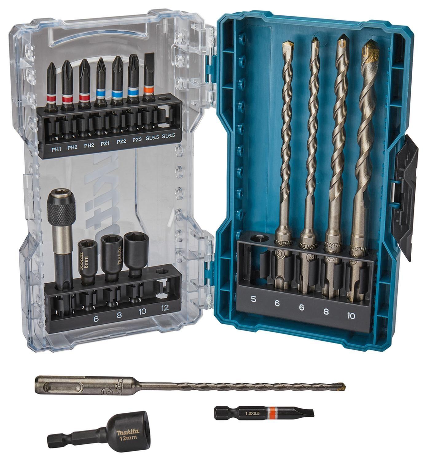 Set Brocas SDS-Plus Y Puntas 18 Pzas - Makita-0