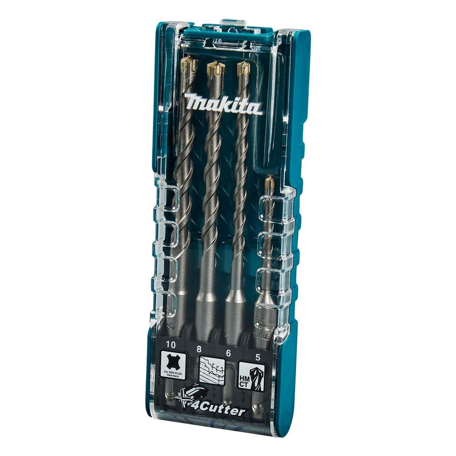 Set Brocas SDS-Plus 4 Aristas (5,6, 8, 10mm) 4 Pzas - Makita-1