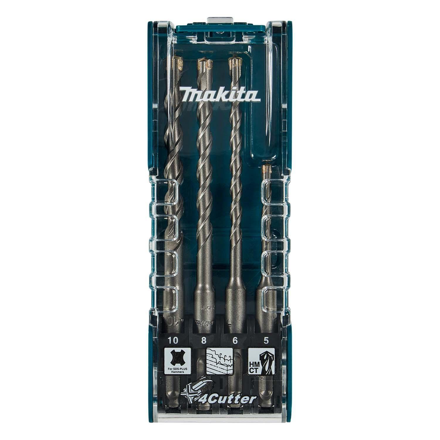 Set Brocas SDS-Plus 4 Aristas (5,6, 8, 10mm) 4 Pzas - Makita-2