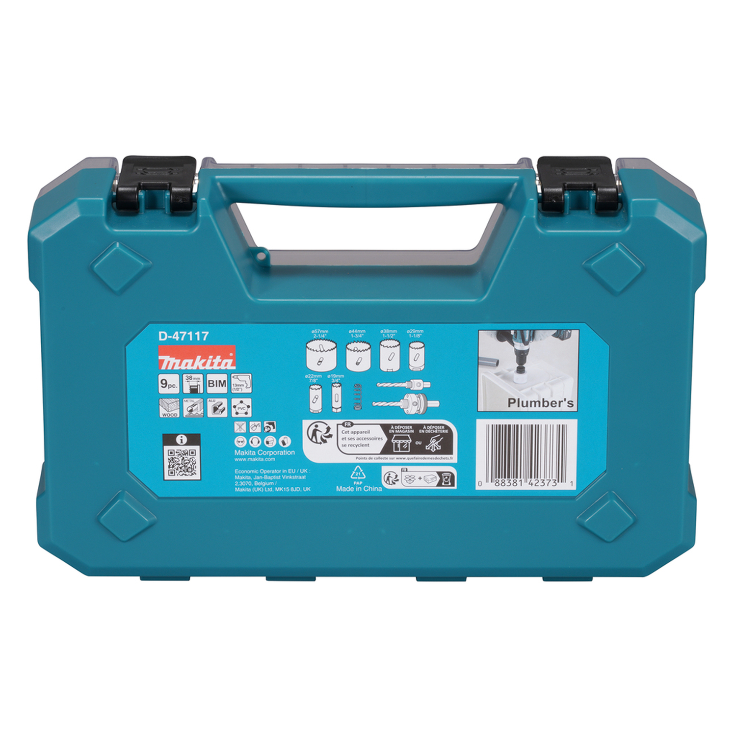 Set Sierras Copas BIM 19, 22, 29, 38, 44 y 57mm (Plomeria) 6 Pzas. - Makita-4