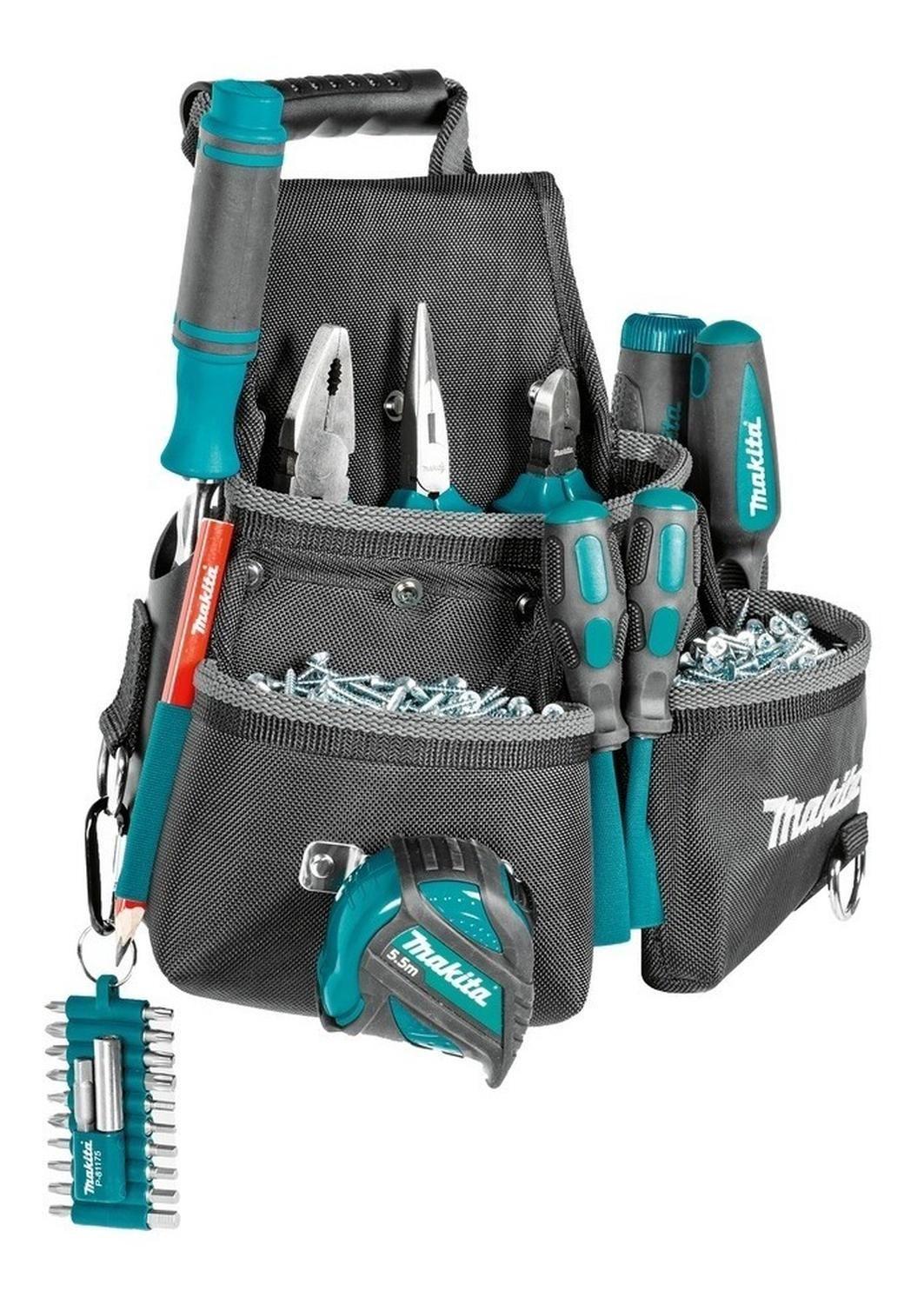Porta Herramientas Y Fijaciones 3 Bolsillos - Makita-1