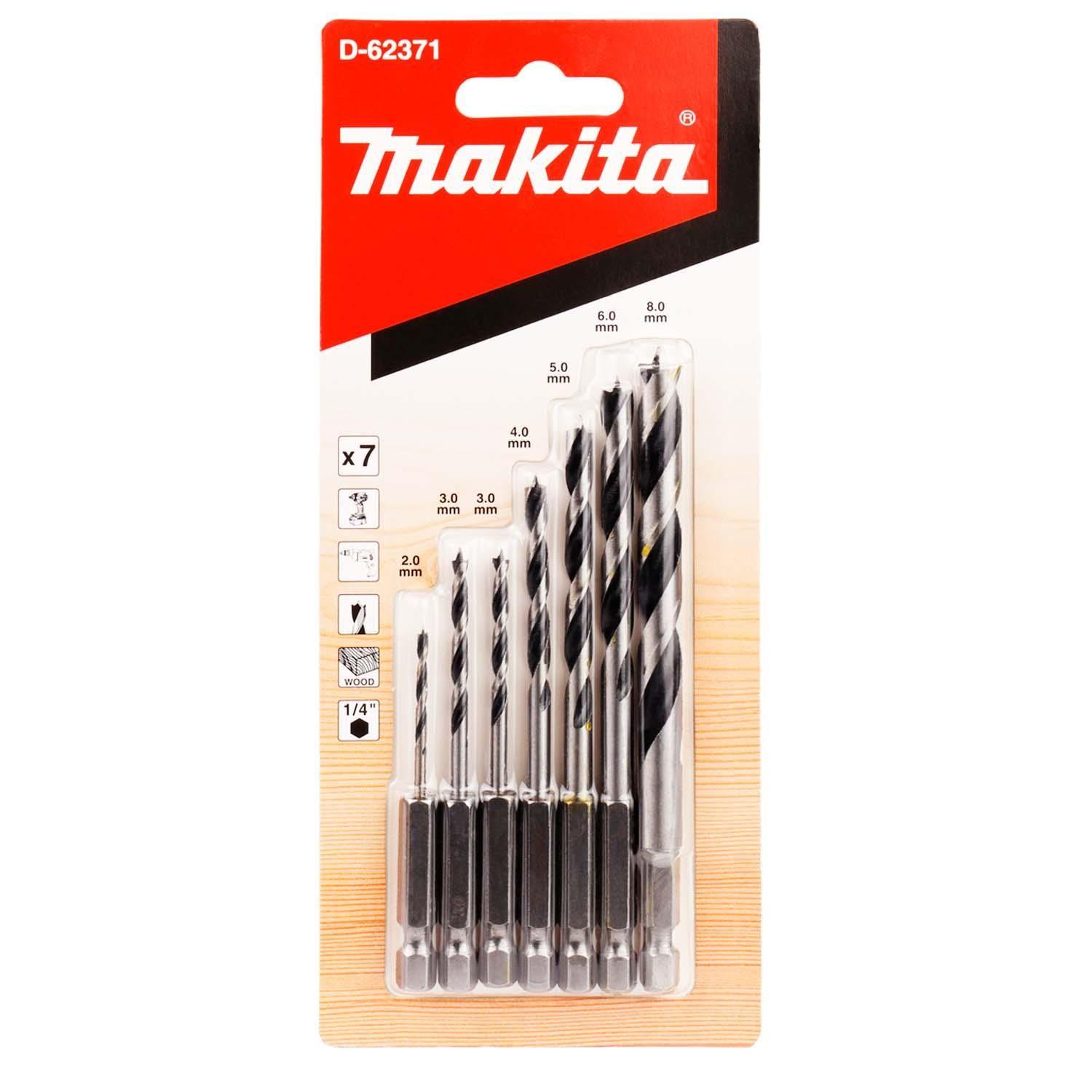 Set Brocas Para Madera 2, 3, 4, 6, 8mm 7 Pzas. - Makita-2