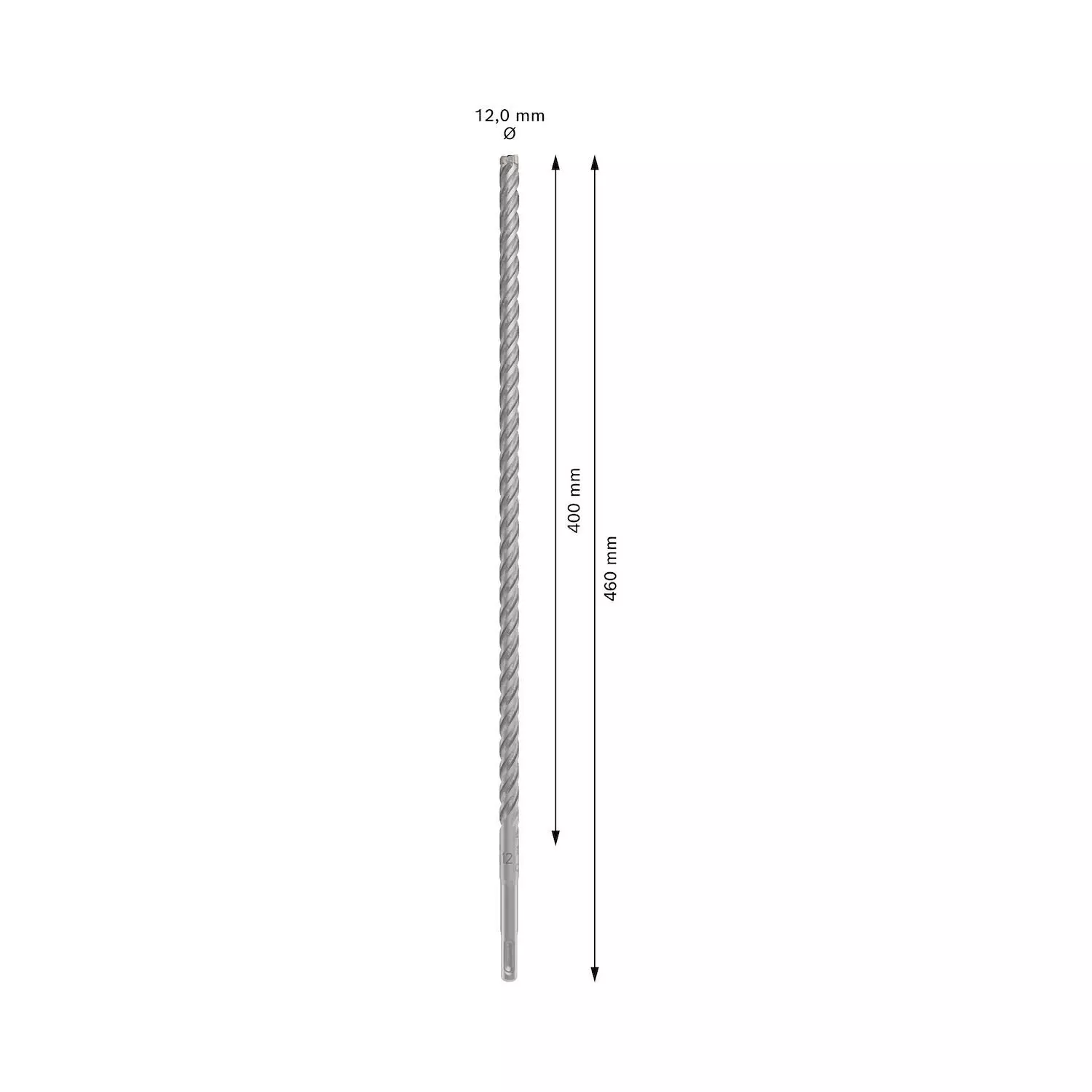 Broca Hormigón Bosch PRO SDS-Plus-5X 12x460mm 4 Filos-2
