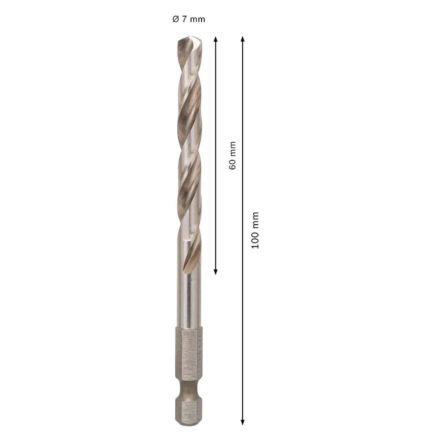 Broca Centrado Bosch HSS-G 7,15x100mm Sierras Copa Hexagonal-2