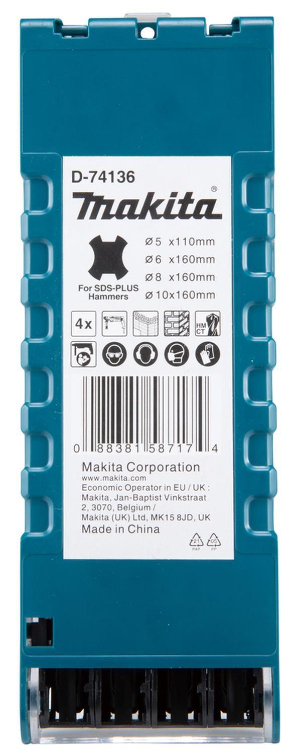 Set Brocas SDS-Plus 5, 6, 8, 10mm 4 Pzas - Makita-2