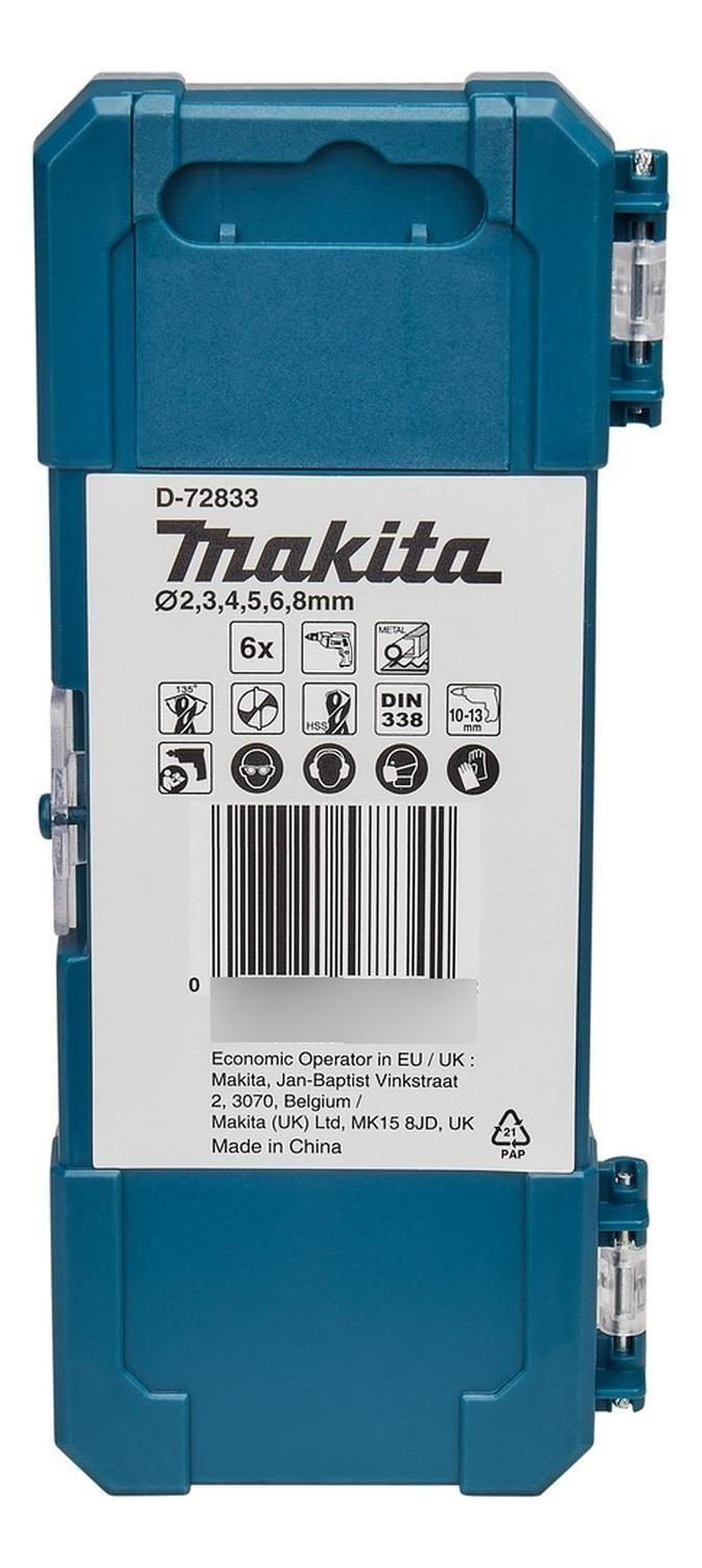 Set Broca Makita HSS-tin Metal Surtido 6 Pzs Eco-2
