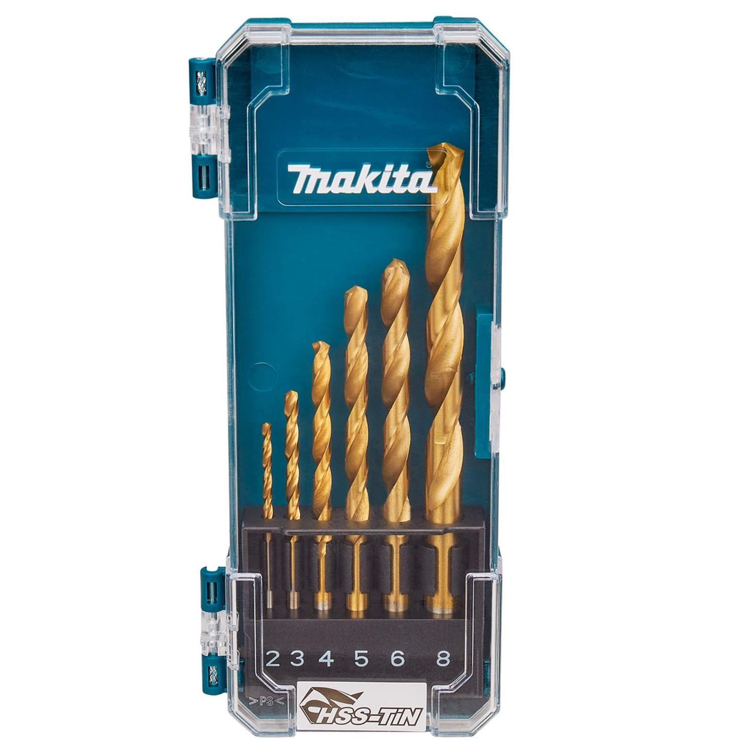 Set Broca Makita HSS-TiN Metal Surtido 6 Pzs Eco-0
