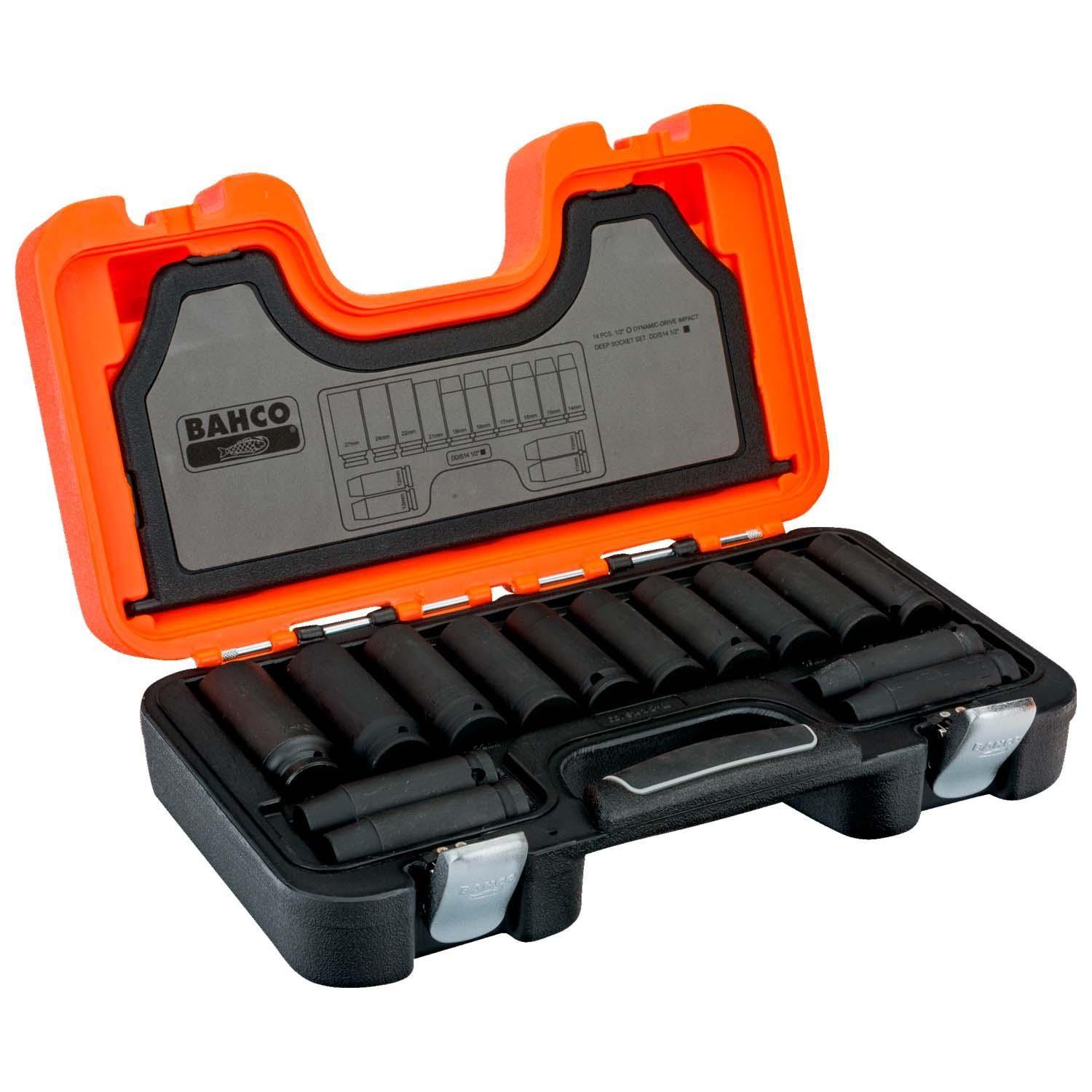 Juego Dados de Impacto Largo 1/2'' Bahco DD/S14 14 Pzs-0