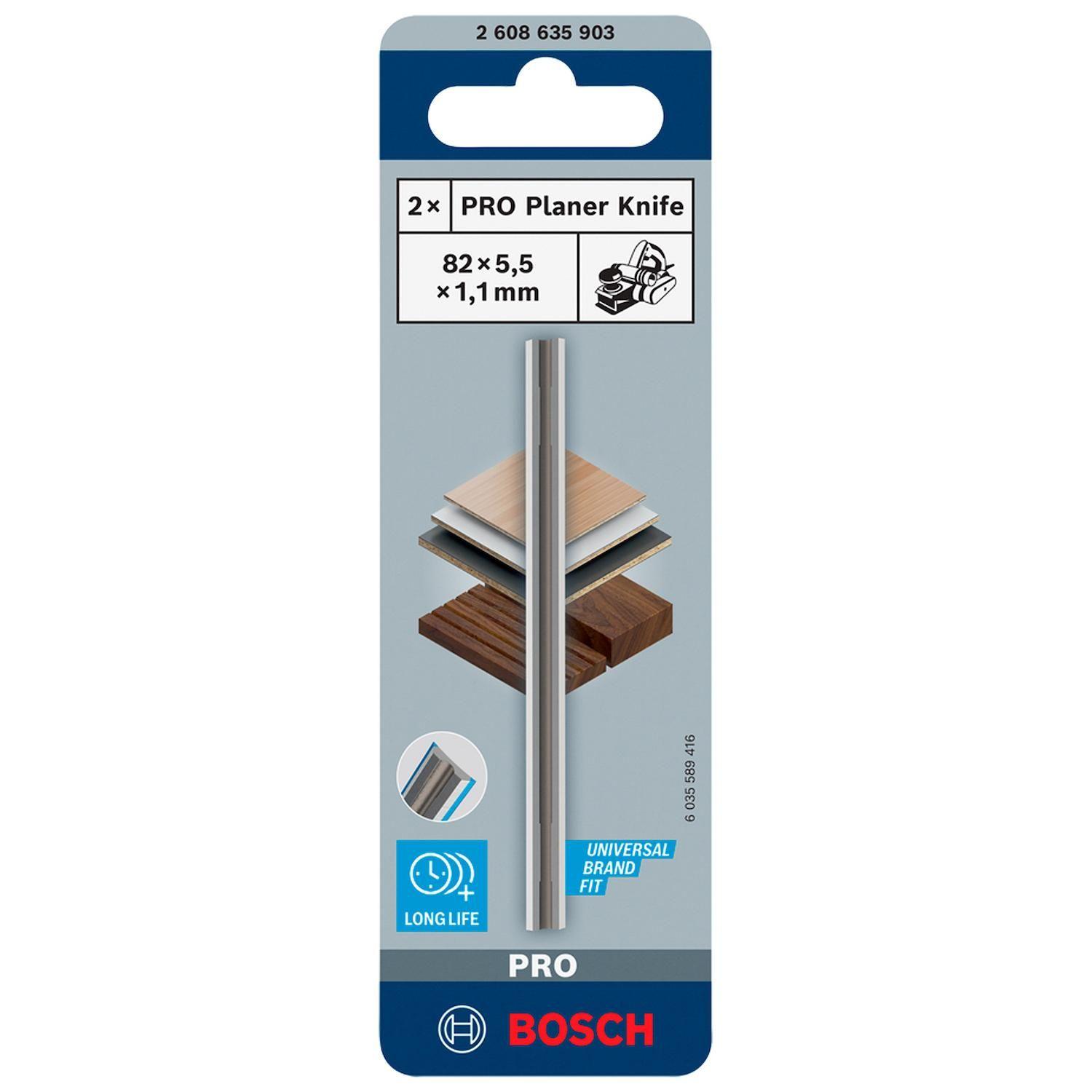 Cuchillas Cepillo Bosch 2608635903 82mm Carburo Set 2u.-3