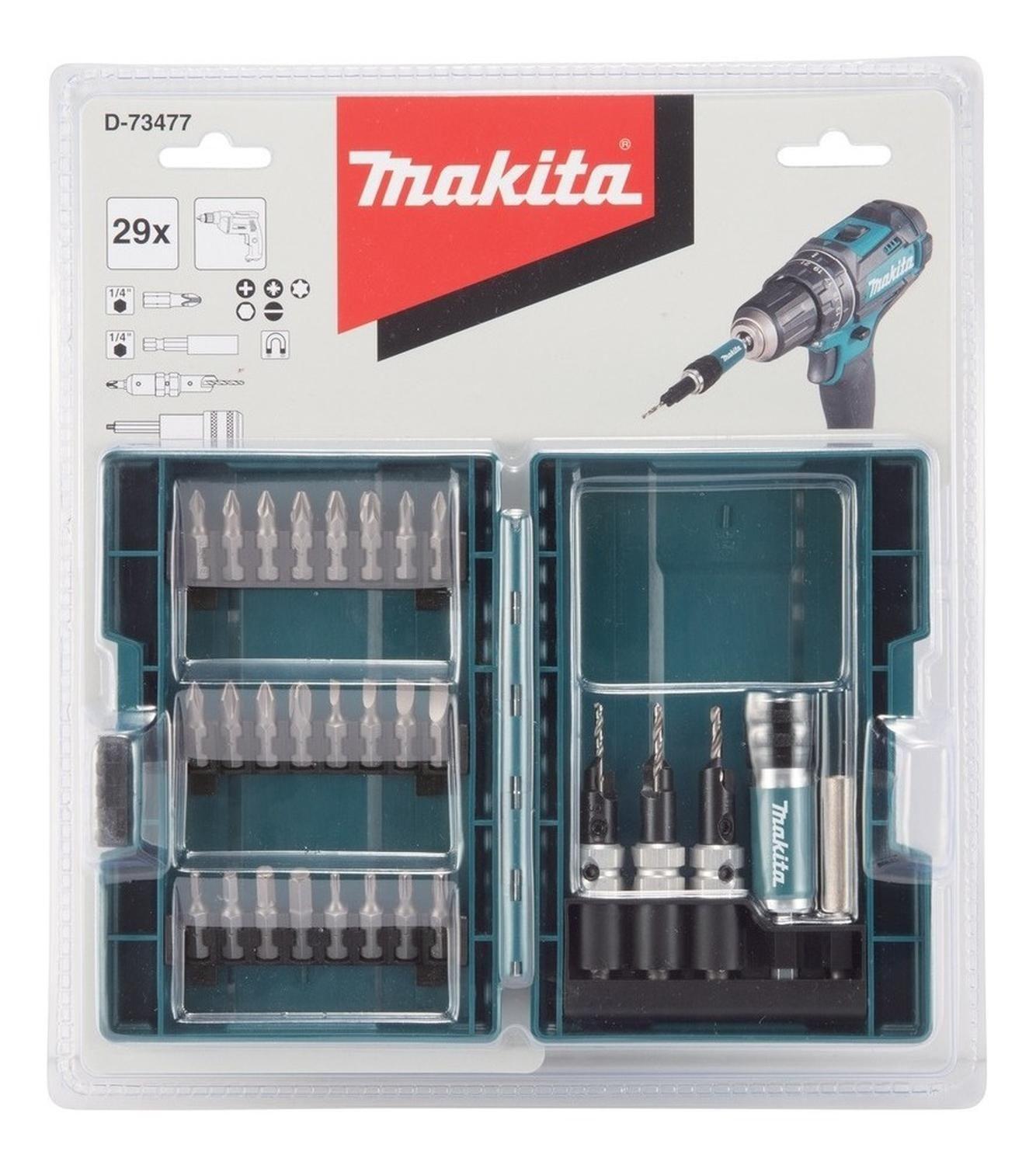 Juego De Puntas Y Avellanadores 29 Pzs. Makita D-73477-2