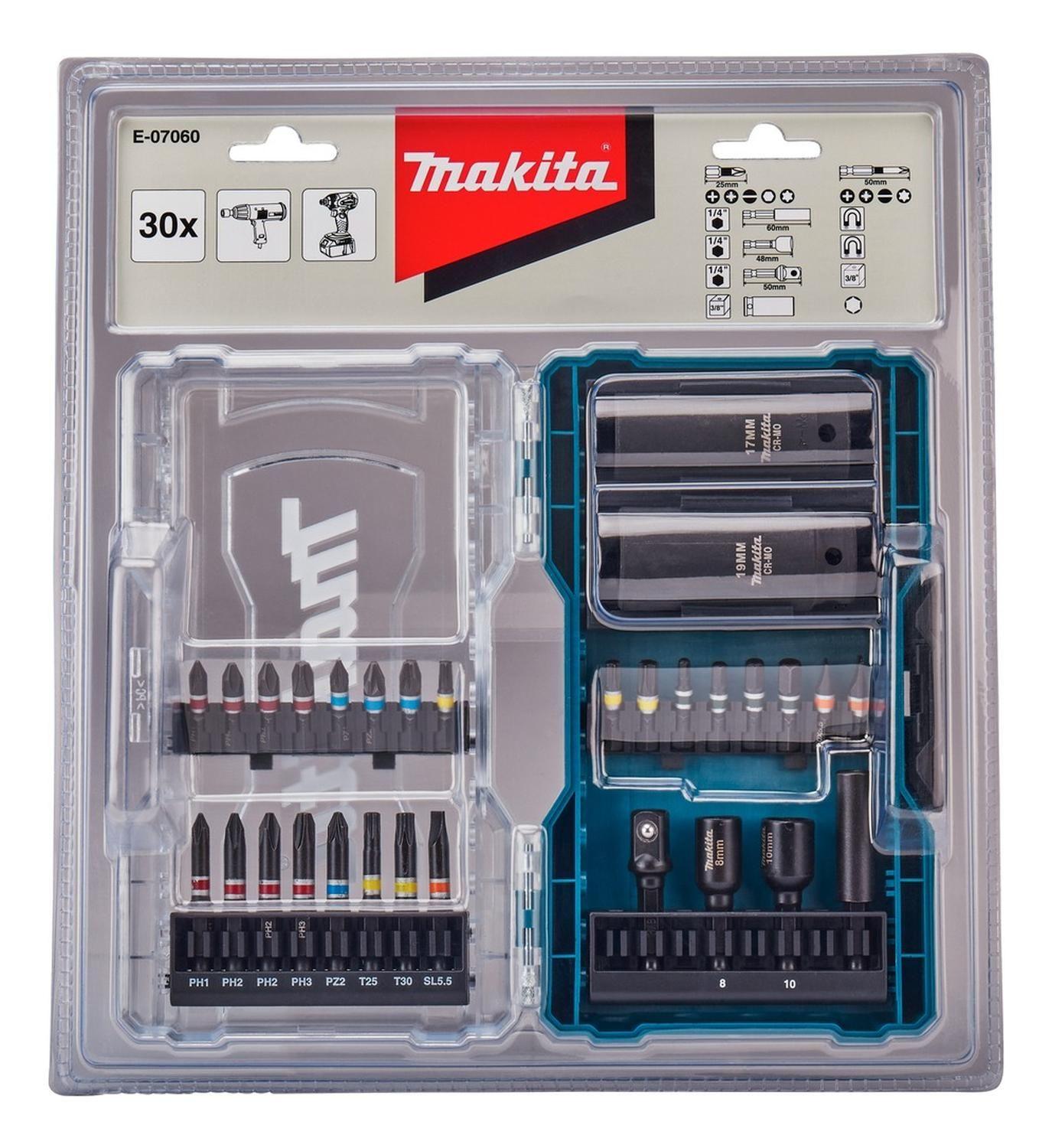 Set Puntas, Adaptadores y Dados 30 PZAS . - Makita-4