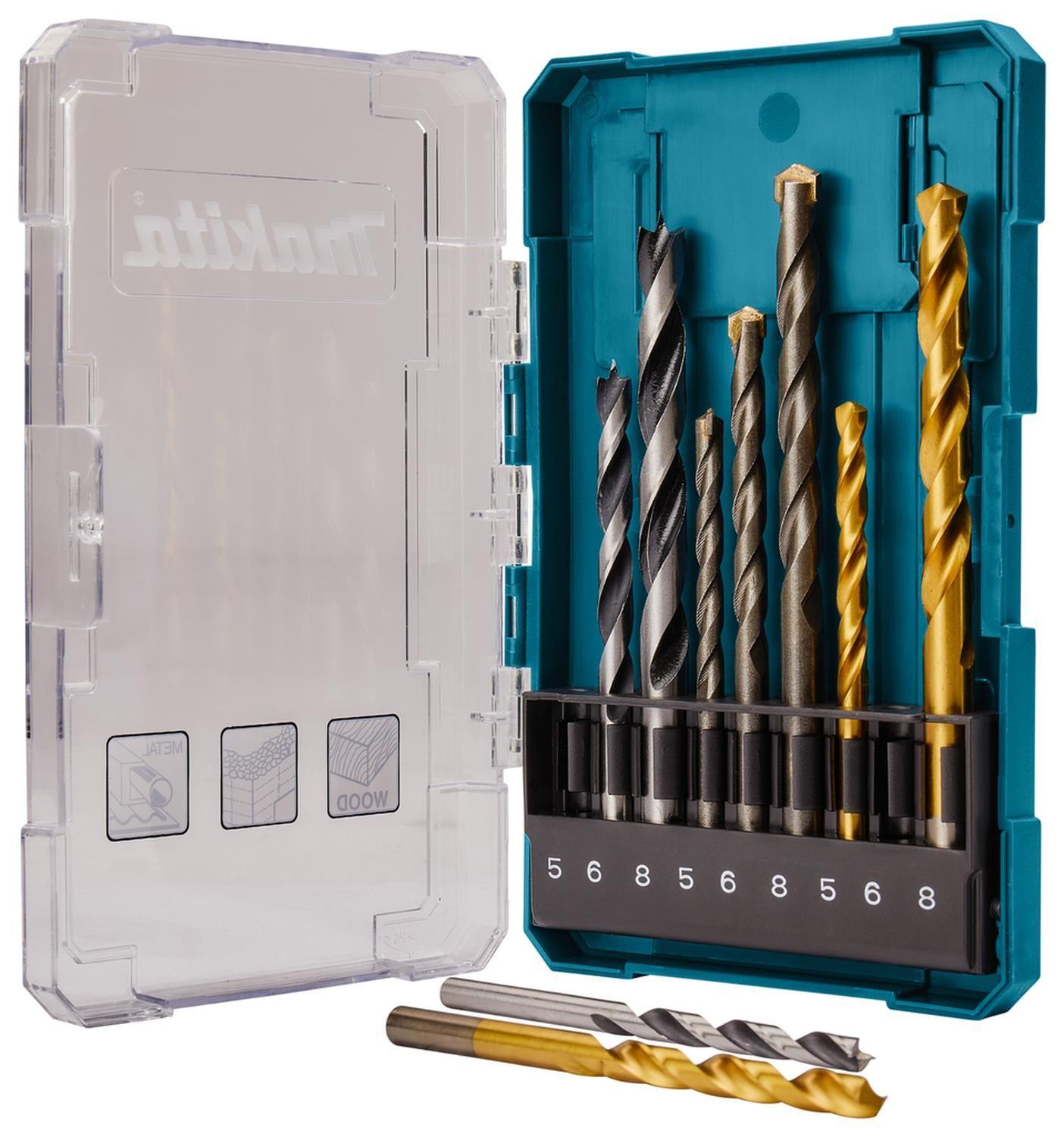 Set Brocas Para Madera/Metal/Concreto (5-8) 9 Pzas-Makita-0