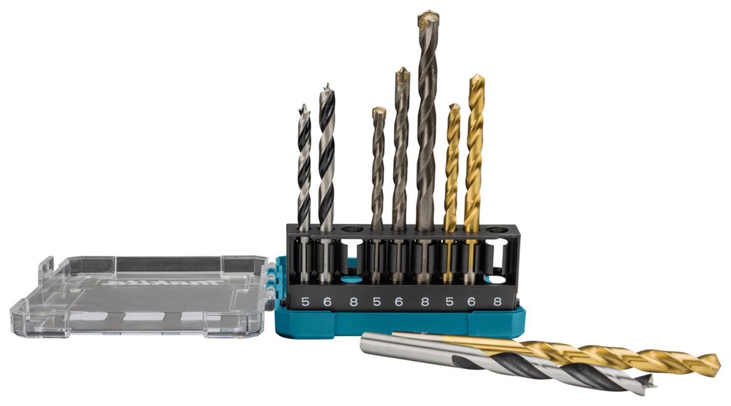 Set Brocas Para Madera/Metal/Concreto (5-8) 9 Pzas-Makita-3