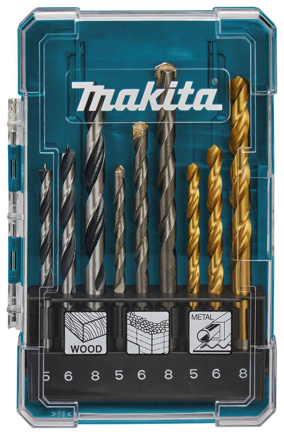Set Brocas Para Madera/Metal/Concreto (5-8) 9 Pzas-Makita-5