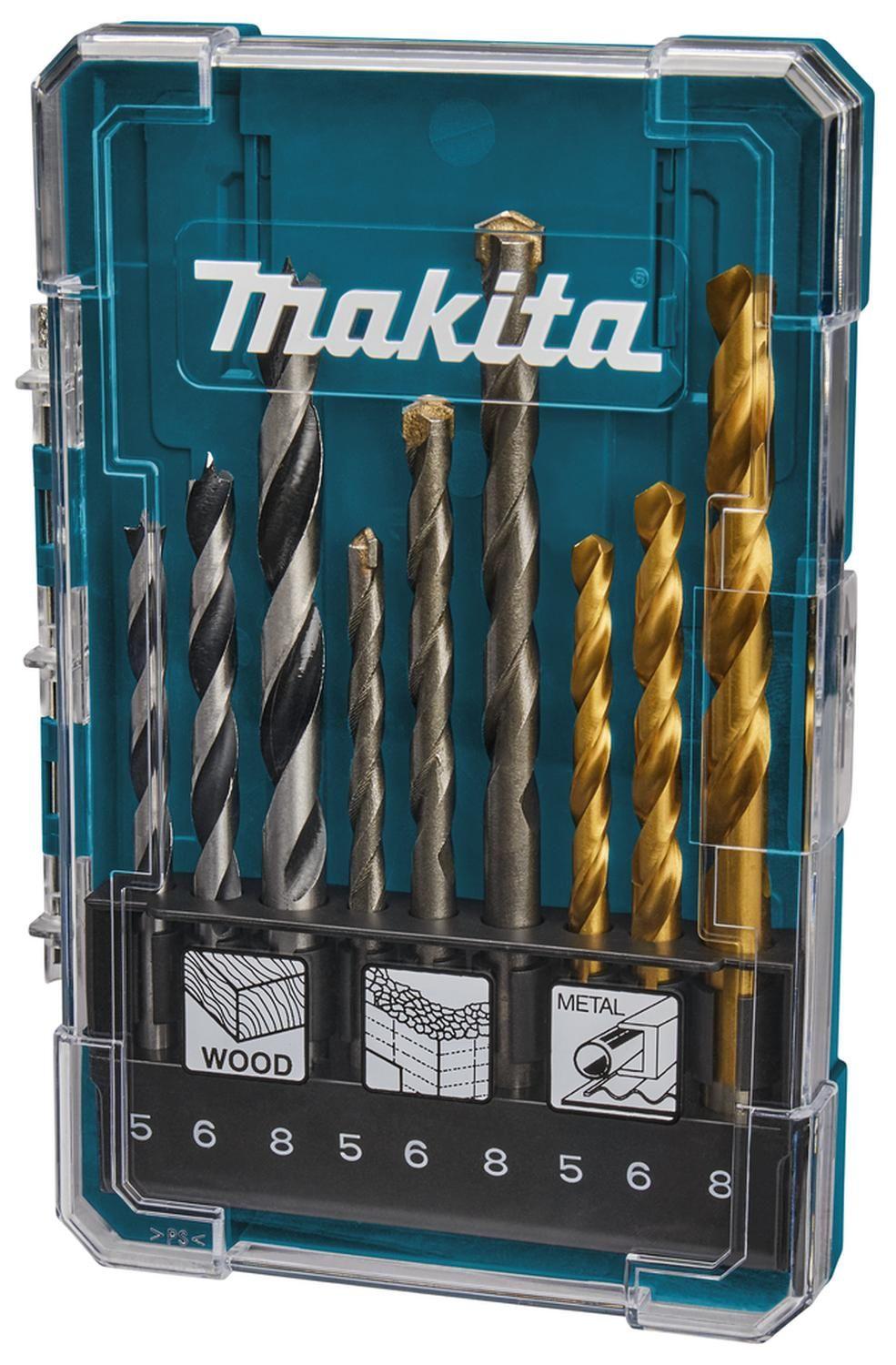 Set Brocas Para Madera/Metal/Concreto (5-8) 9 Pzas-Makita-6