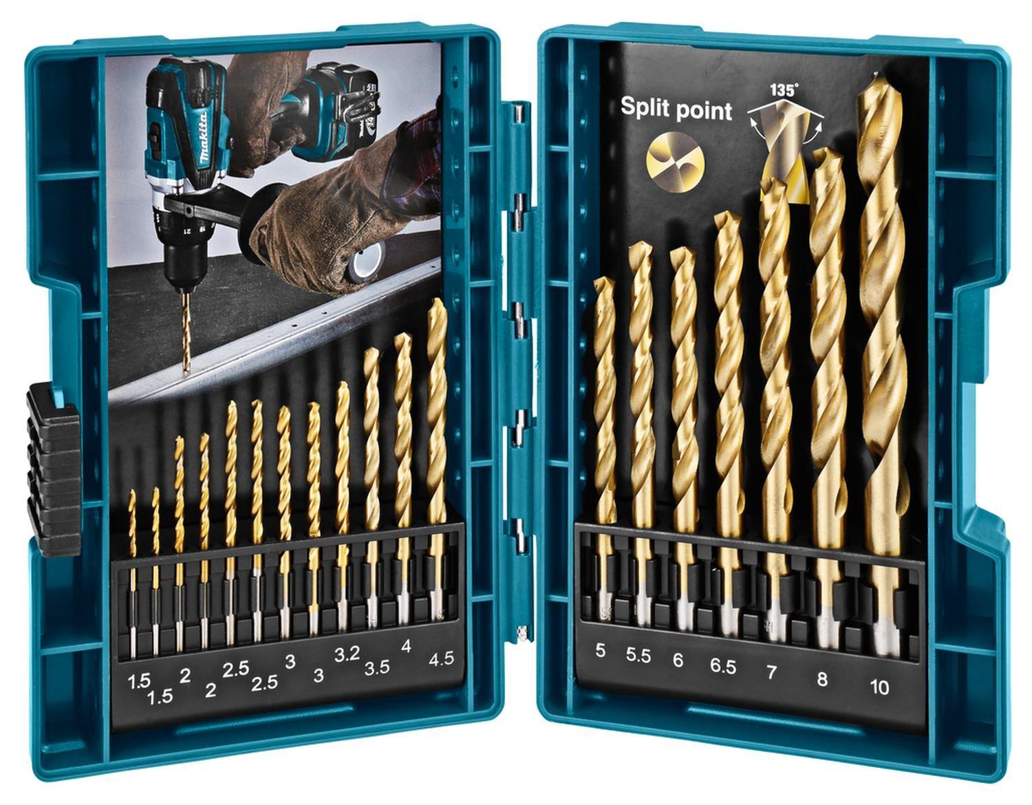 Juego Brocas Para Metal HSS-TiN (1,5-10mm) 19 Pzas - Makita-2