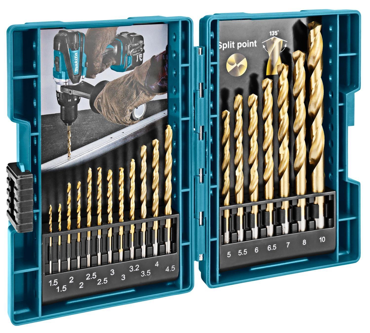 Juego Brocas Para Metal HSS-TiN (1,5-10mm) 19 Pzas - Makita-4