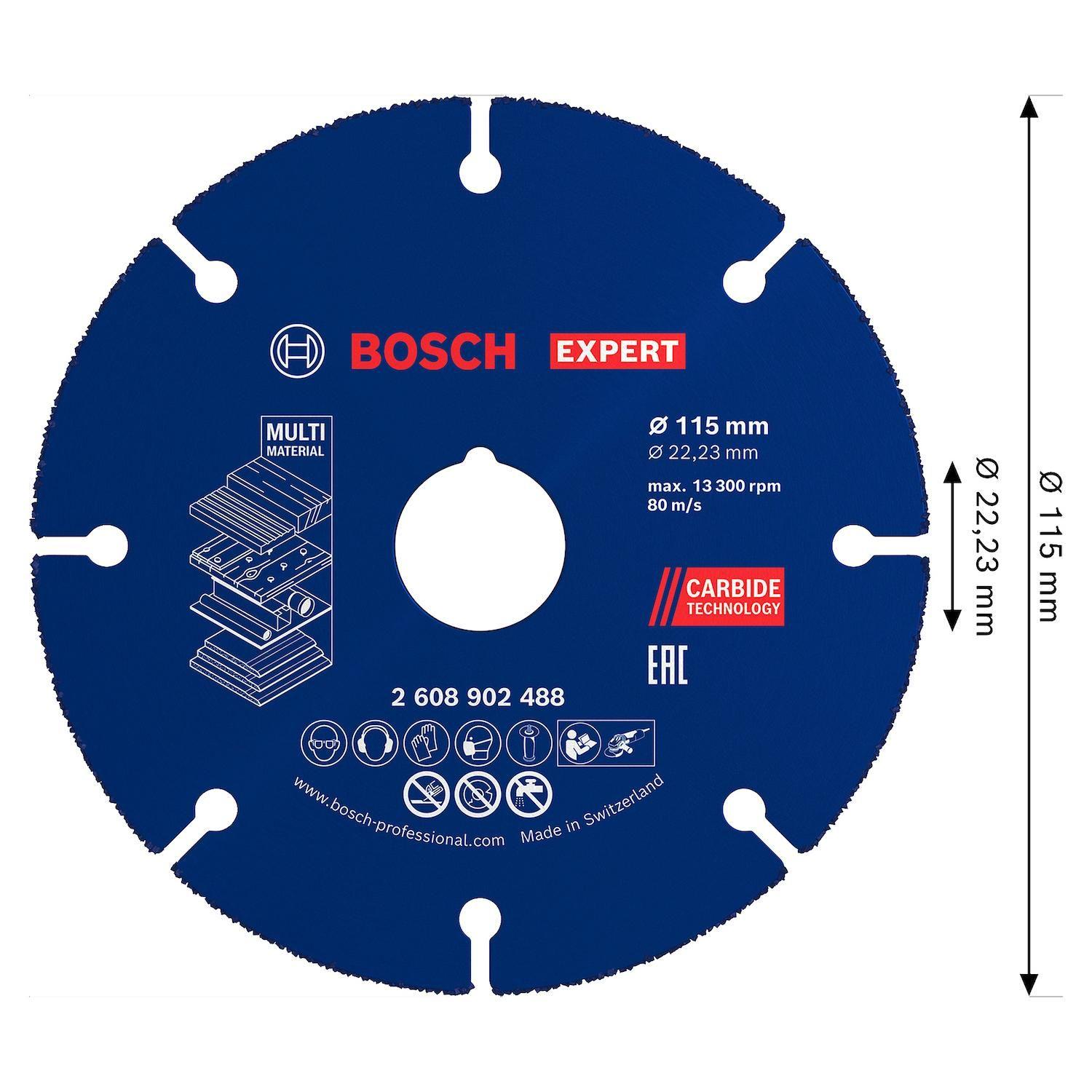 Disco Corte Bosch Expert Carbide Multi Material 115mm Amola-2