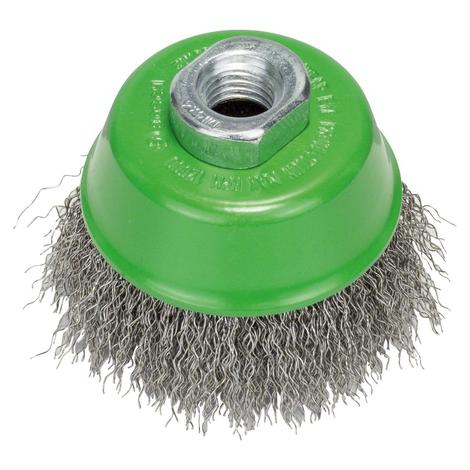 Grata Copa Acero PRO Inoxidable Ondulado 75mm / M14 - Bosch-0