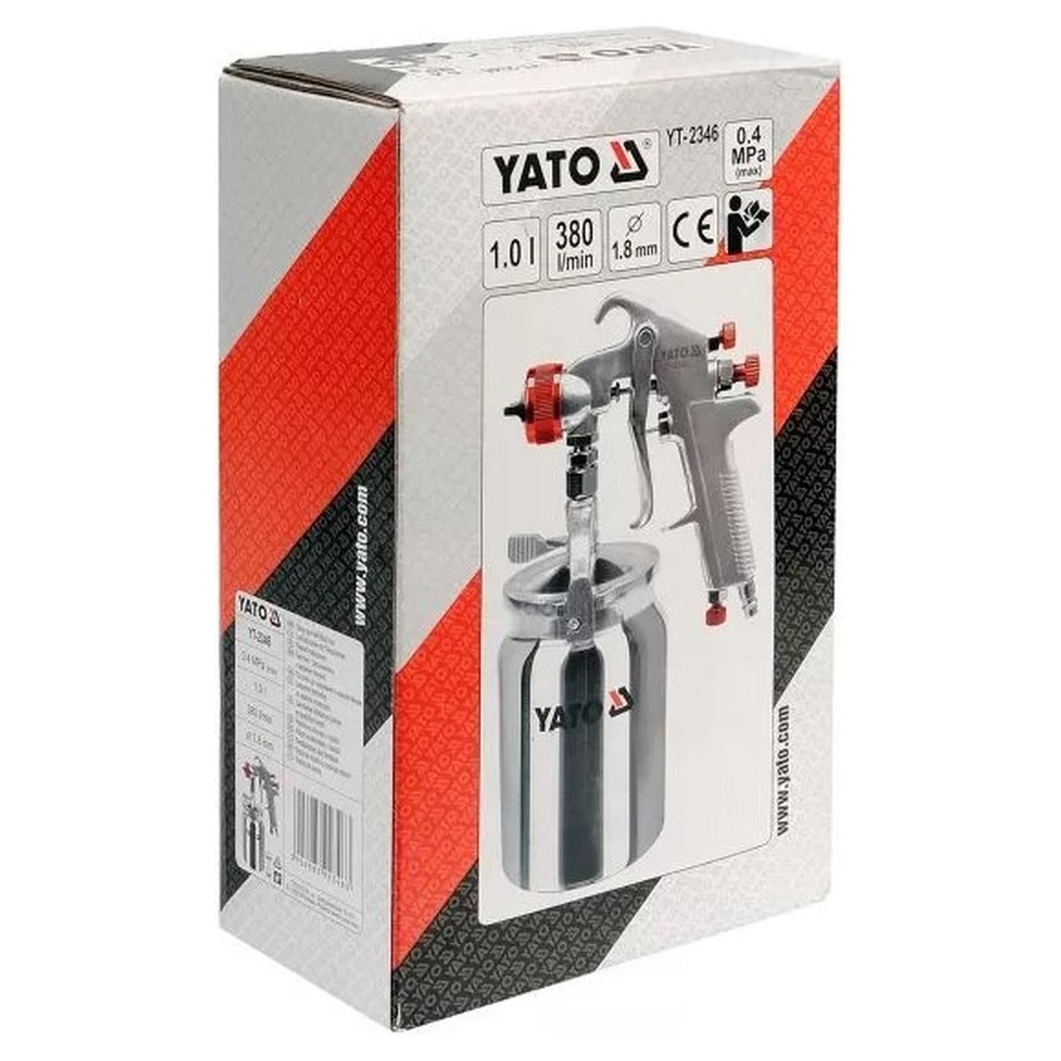 Pistola Pintar Vaso Inferior 1L YATO YT-2346 Boquilla 1.8mm-1