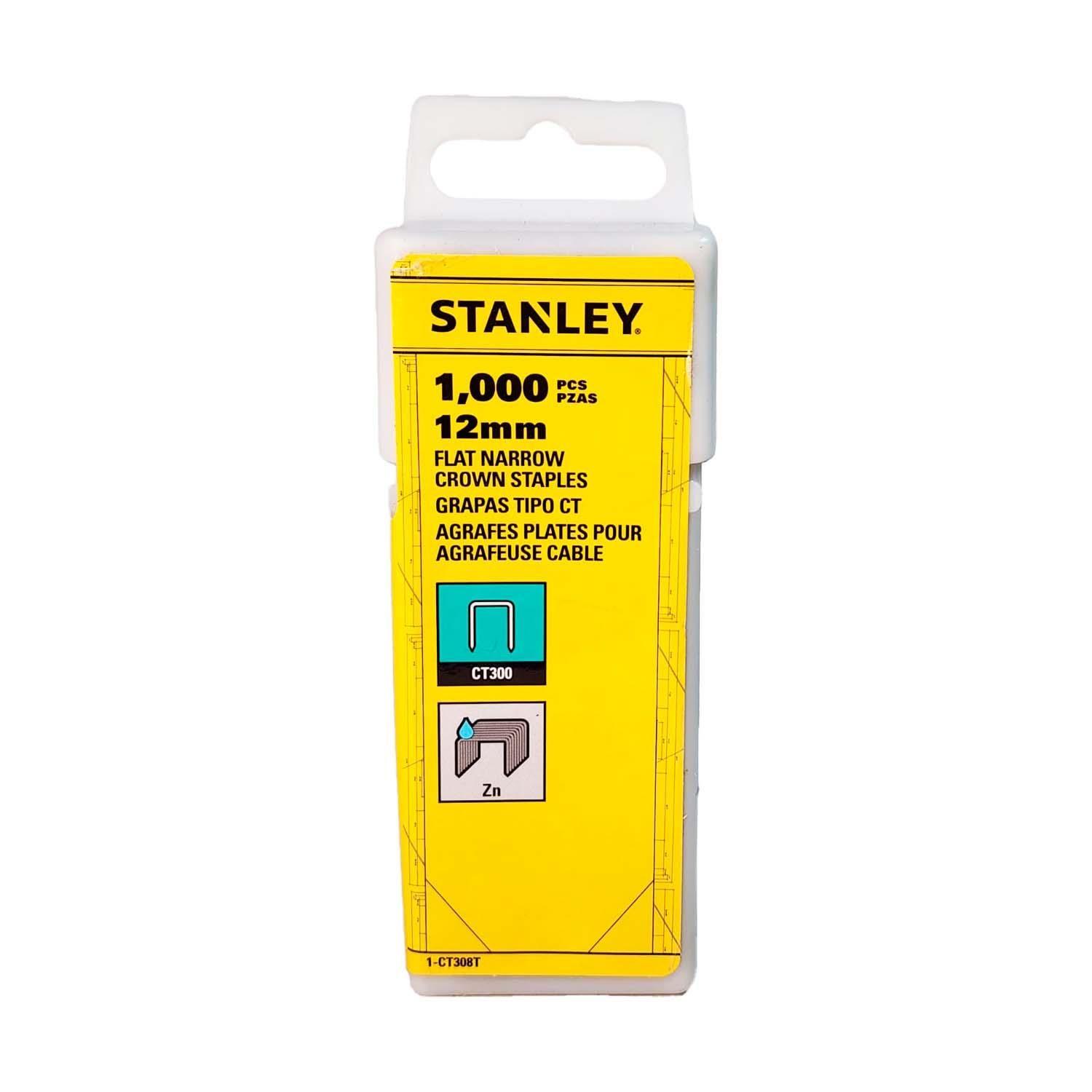 Grapa Plana Para Cables 1/2'' (12mm) 1000 Pzas - Stanley-0