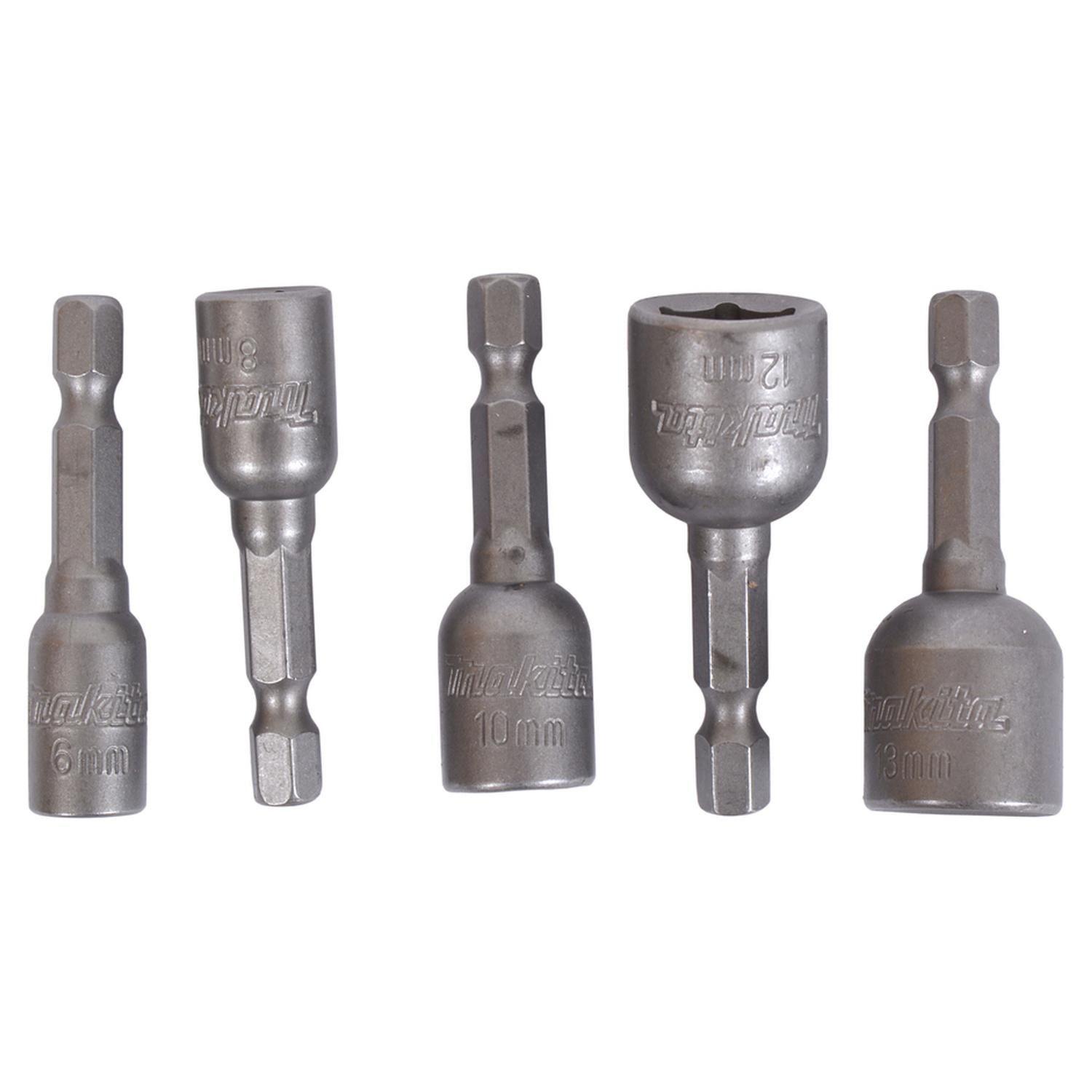 Set 5 Dados Magnéticos Makita B-39154 1/4" 6-13mm Impacto-2