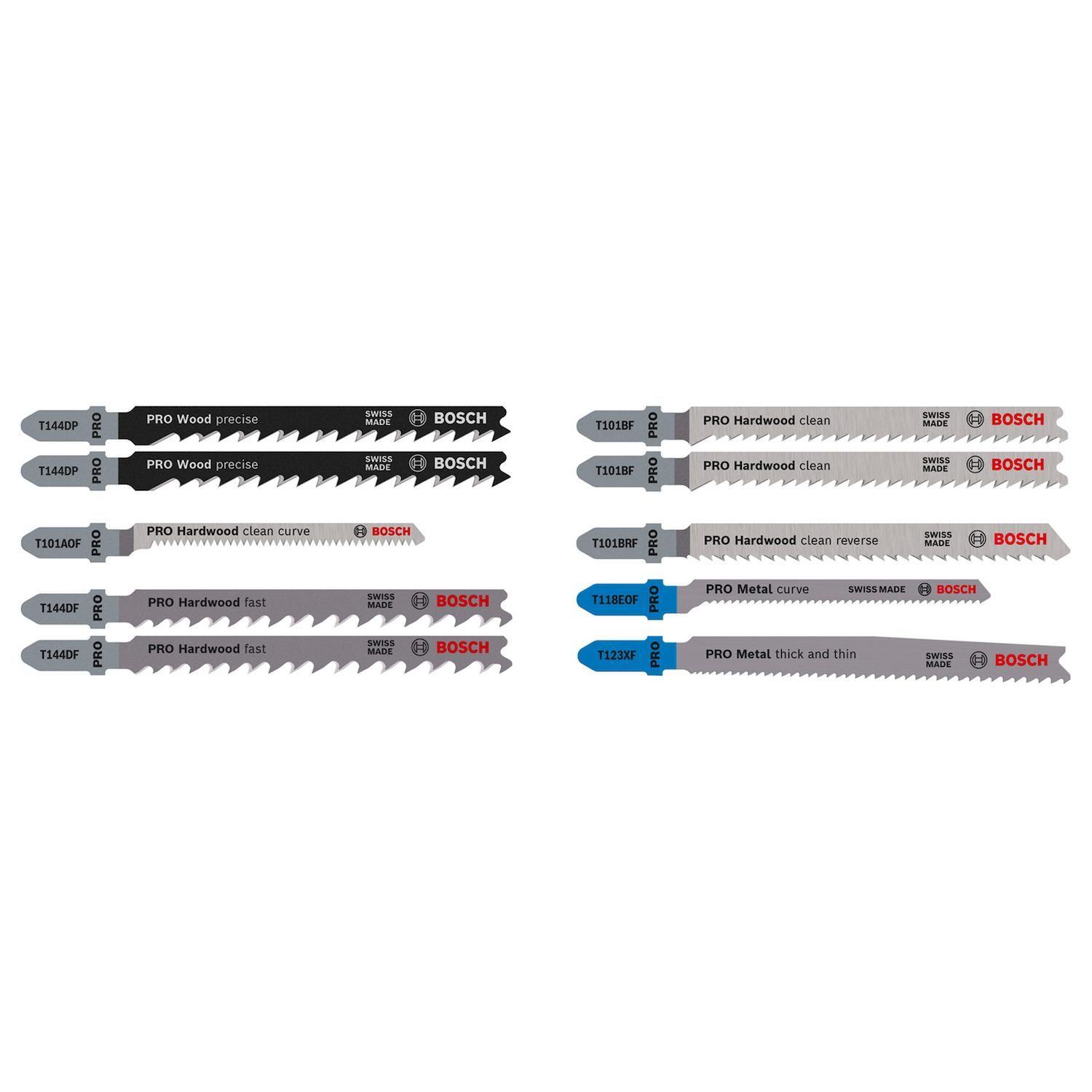 Set 10 Hojas Sierra Caladora Bosch PRO Madera y Metal-2