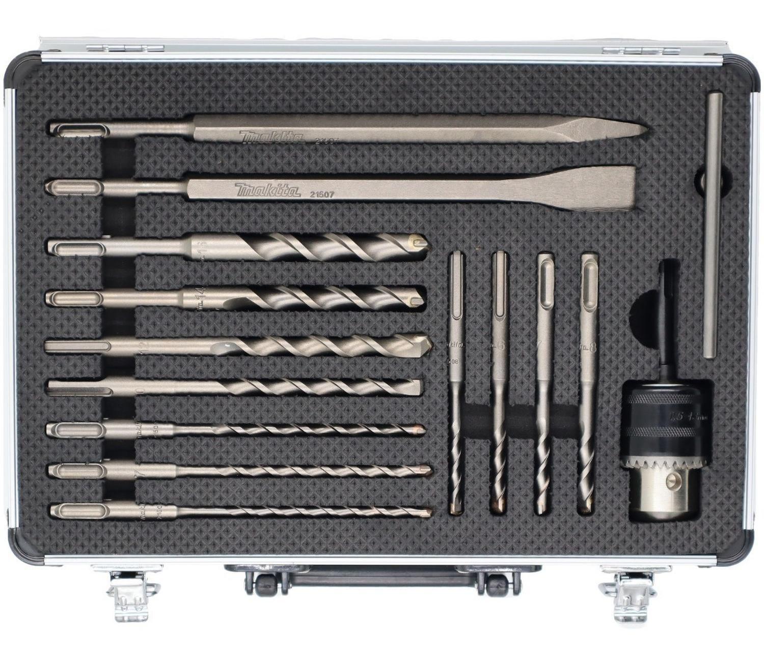 Set 14 Pzs Cinceles, Puntos Y Brocas SDS-Plus Makita D-71174-2
