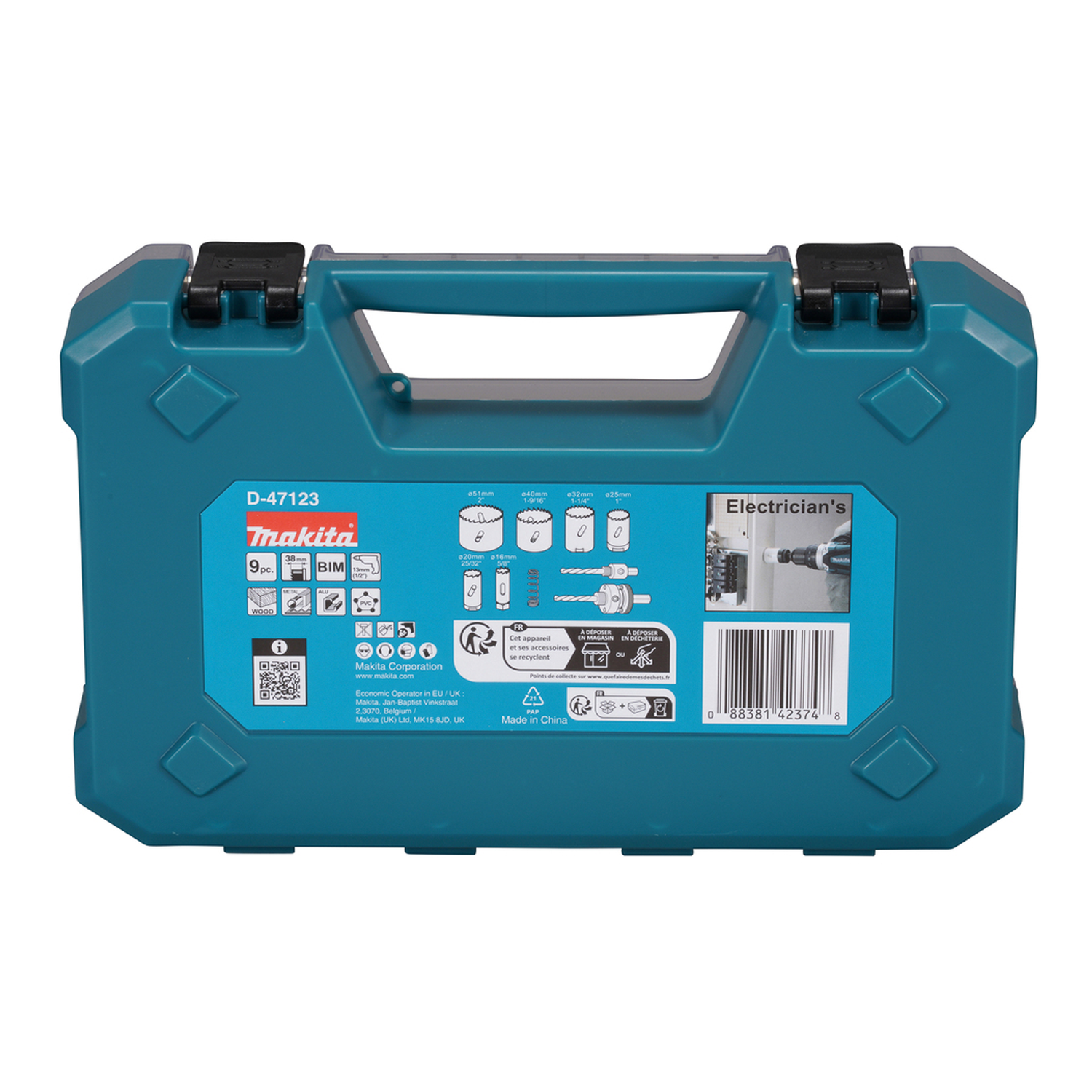 Set Sierras Copas BIM 16, 20, 25, 32, 40, 51mm (Electricista) 6 Pzas. - Makita-2
