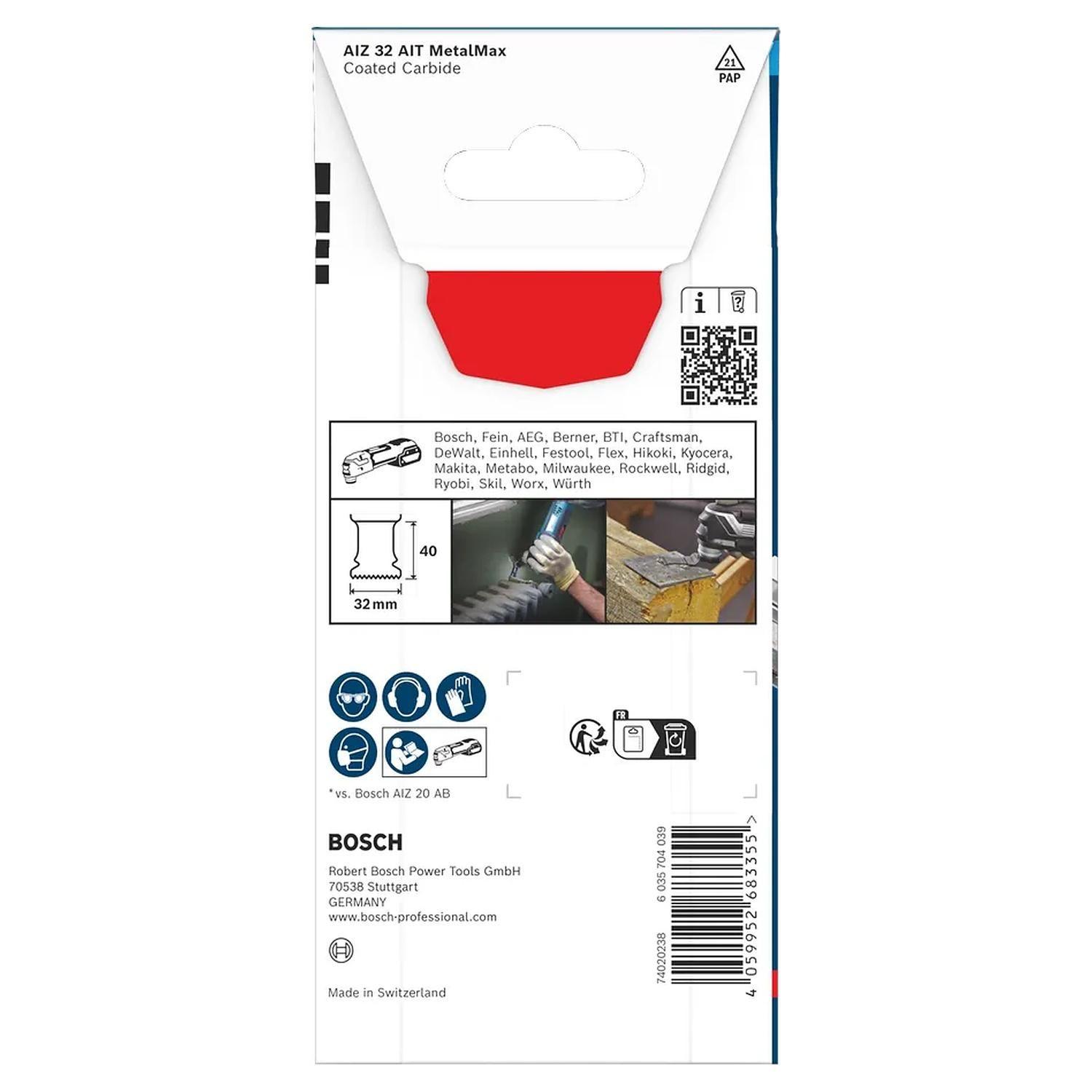 Hoja Multiherramienta Bosch Expert MetalMax AIZ 32 AIT Metal-3