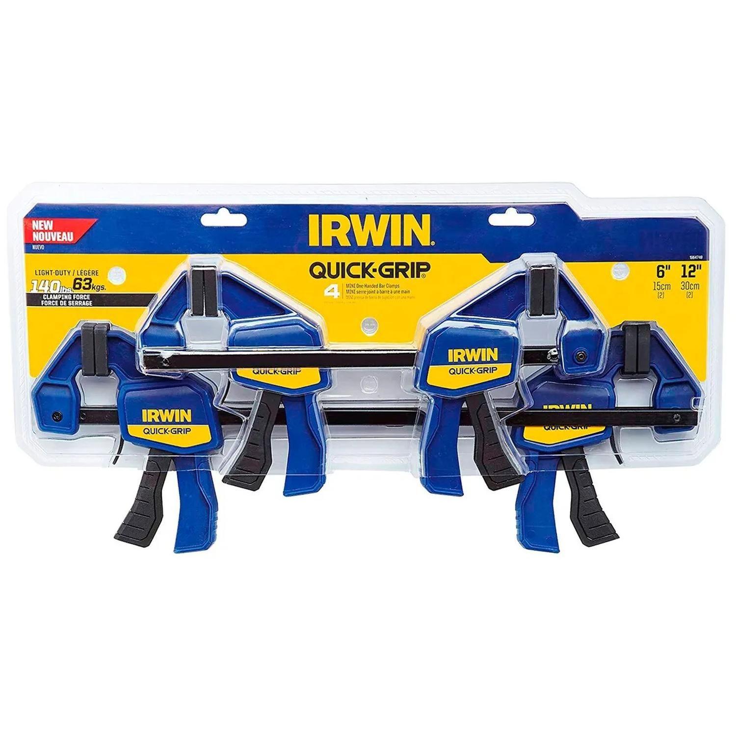 Set Prensas Rápidas Irwin 4 Pzs 6'' y 12'' Quick Grip-2