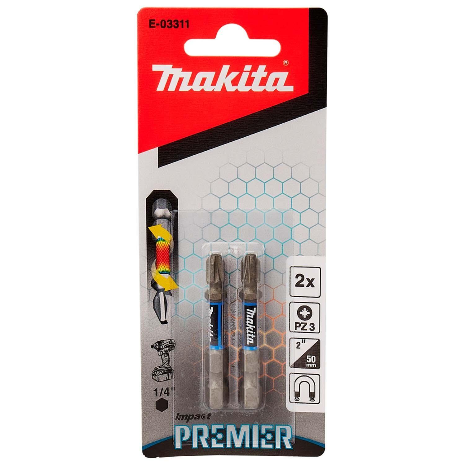 Puntas Impact Premier PZ3-50mm 2 Pzas - Makita-2