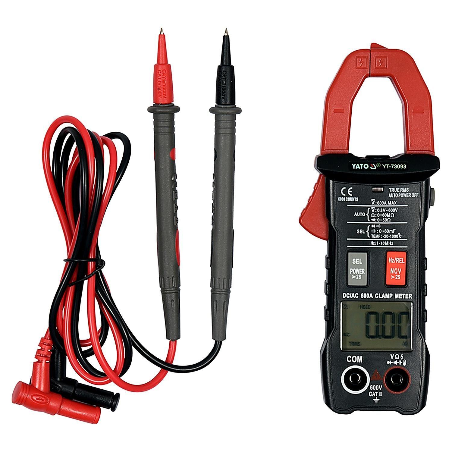 Pinza Amperimétrica True RMS AC/DC 600 A Yato YT-73093-3