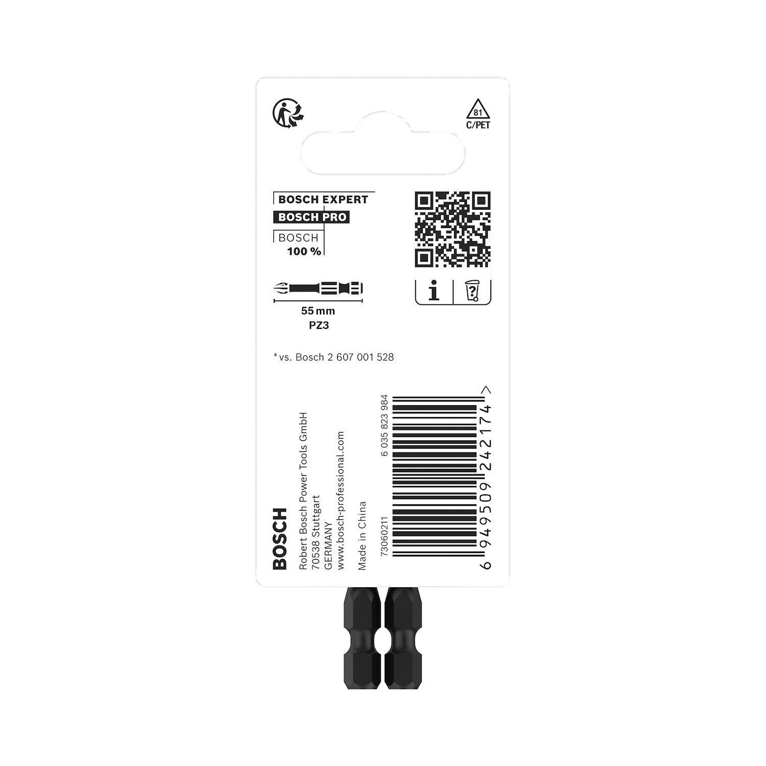 Puntas PRO Impact PZ3x55mm 2 Pzas - Bosch-3