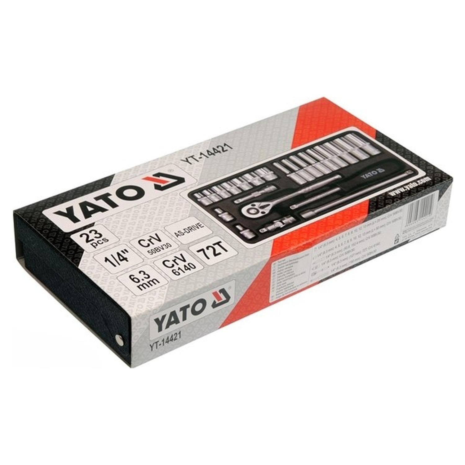 Juego 23 Dados con Chicharra Yato YT-14421 1/4'' 4-13mm-2