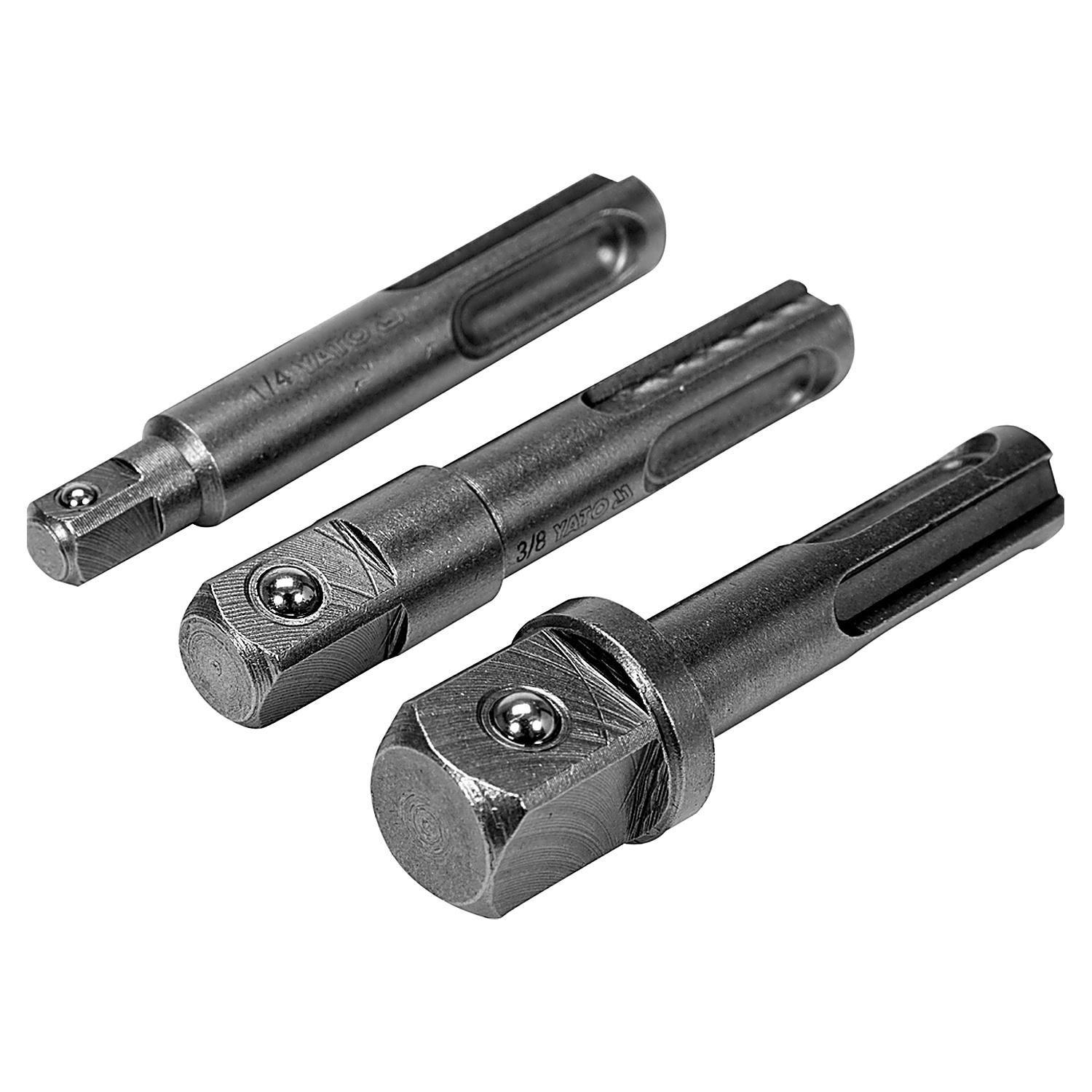 Juego de Adaptadores SDS-Plus para Dados 3 Pzs Yato YT-04686-1