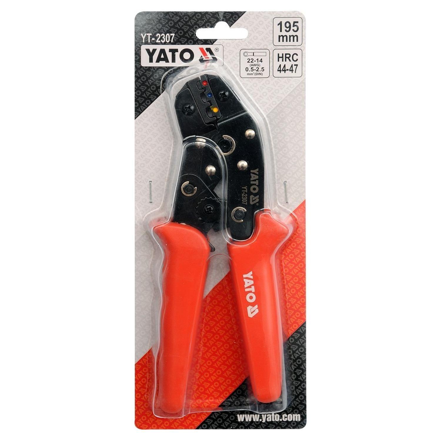 Alicate Crimpeador Terminales YATO YT-2307 0.5-2.5mm² 195mm-4