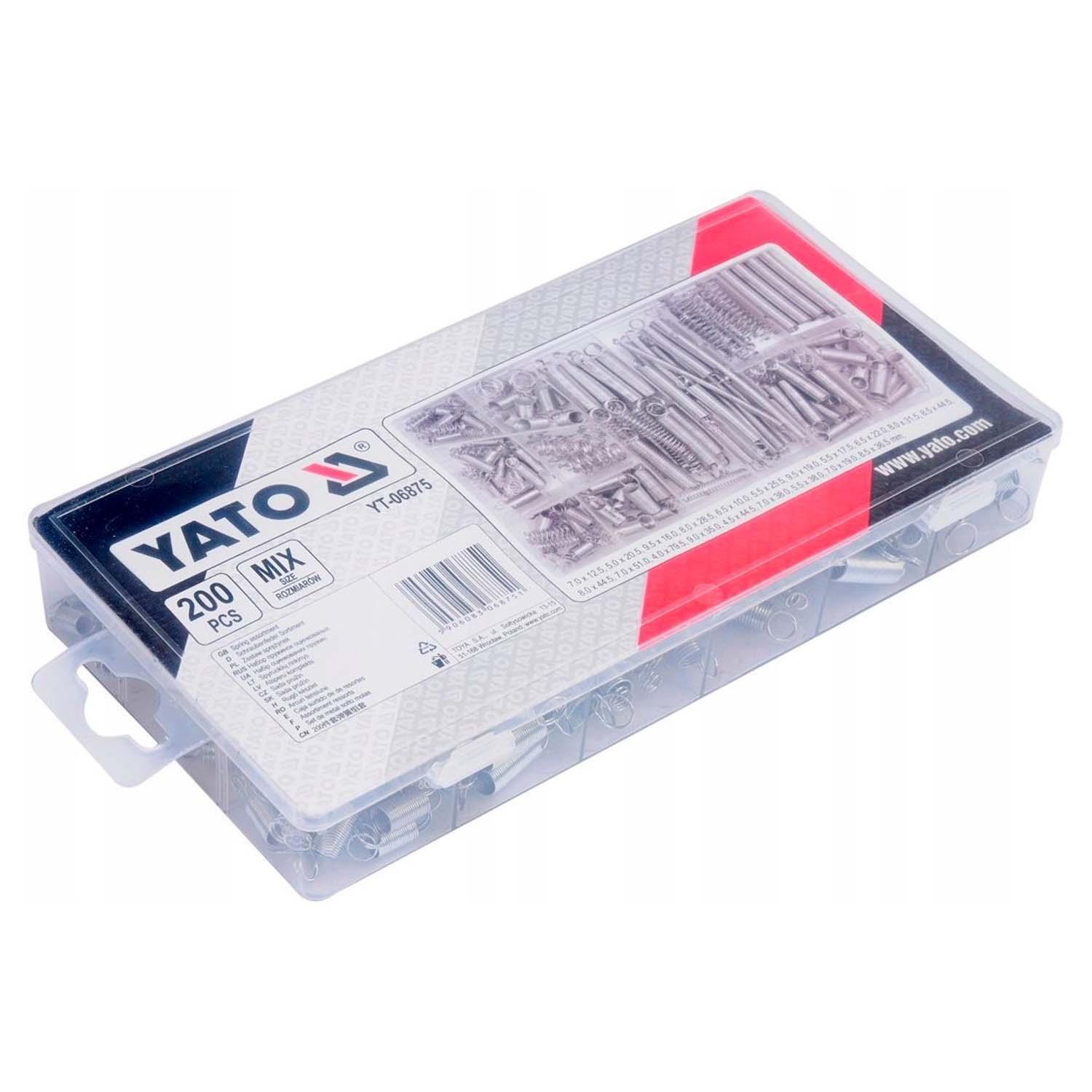 Surtido de Resortes YATO YT-06875 200 Pzs 20 Medidas Acero-2