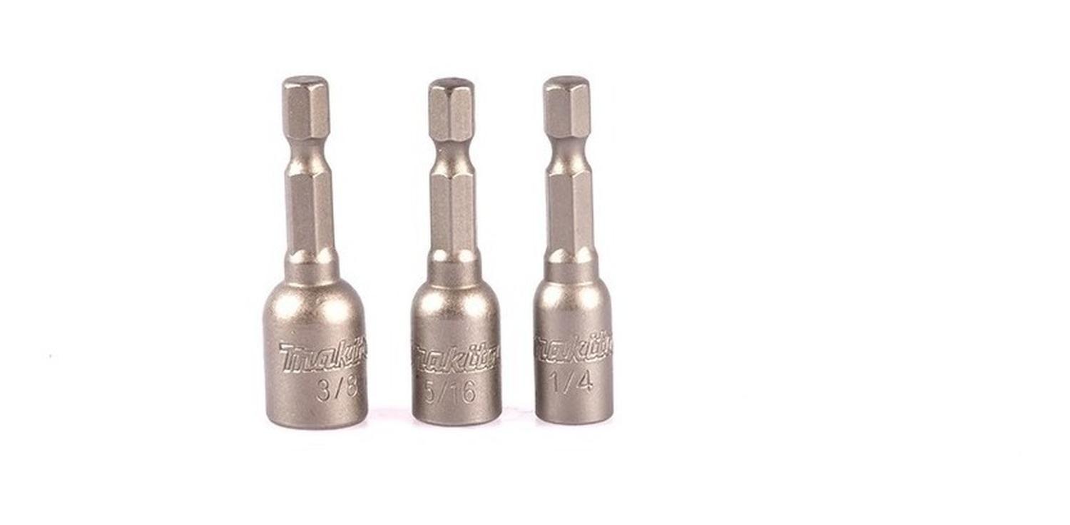 Set 3 Adaptador Magnético Makita B-38847 1/4' 5/16 3/8'-0