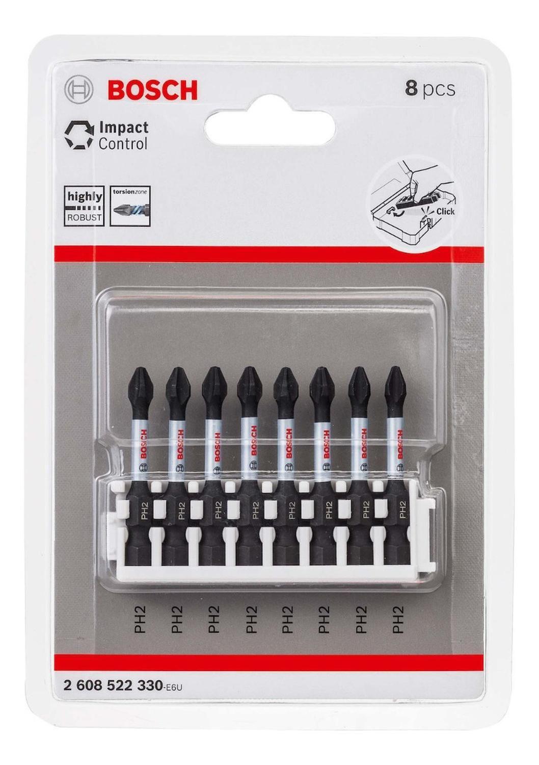 8 Puntas Ph2 X 50mm Impact Control Bosch 2608.522.330-000-1