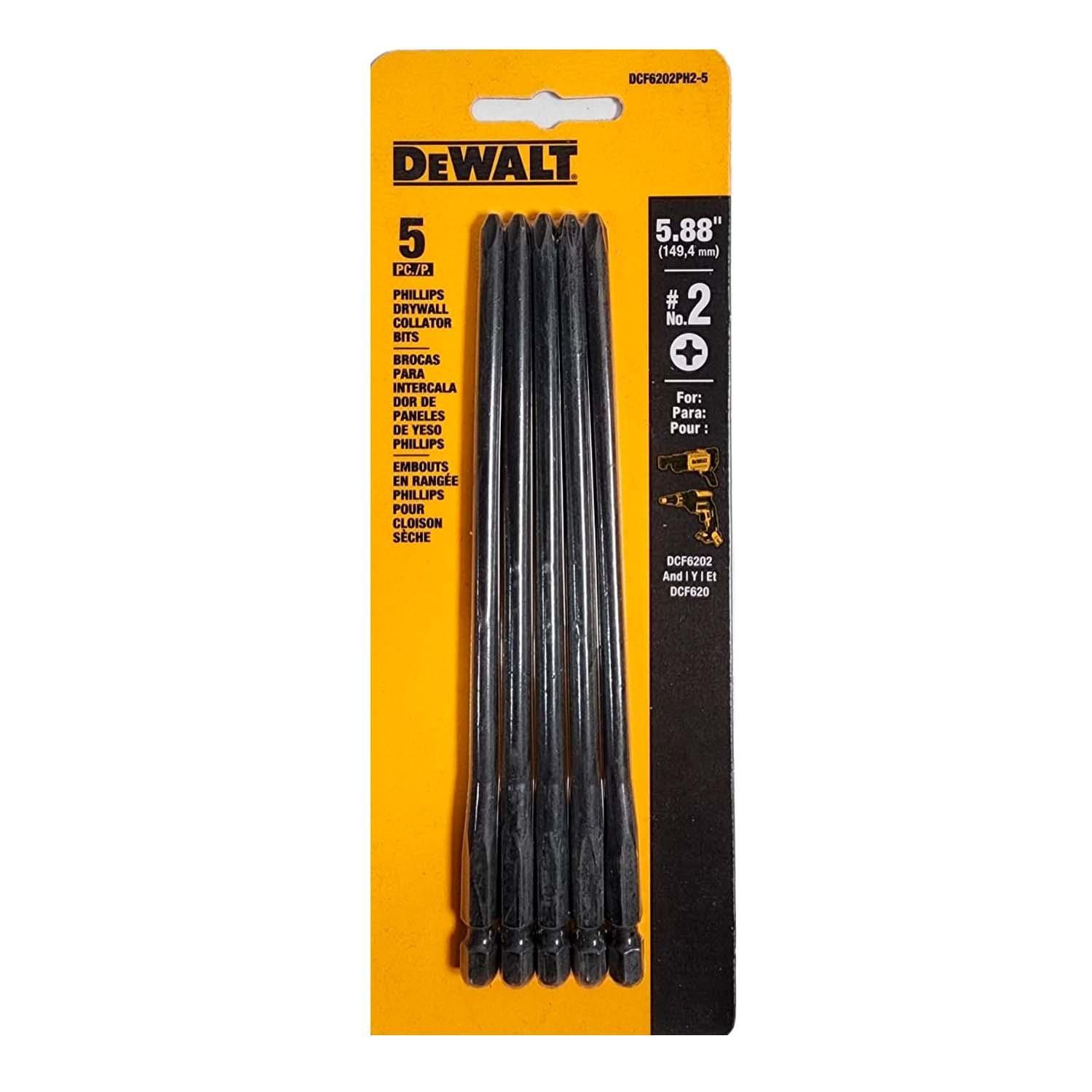 Pack 5 Puntas PH2 6'' para DCF6202 DeWalt DCF6202PH2-5-1